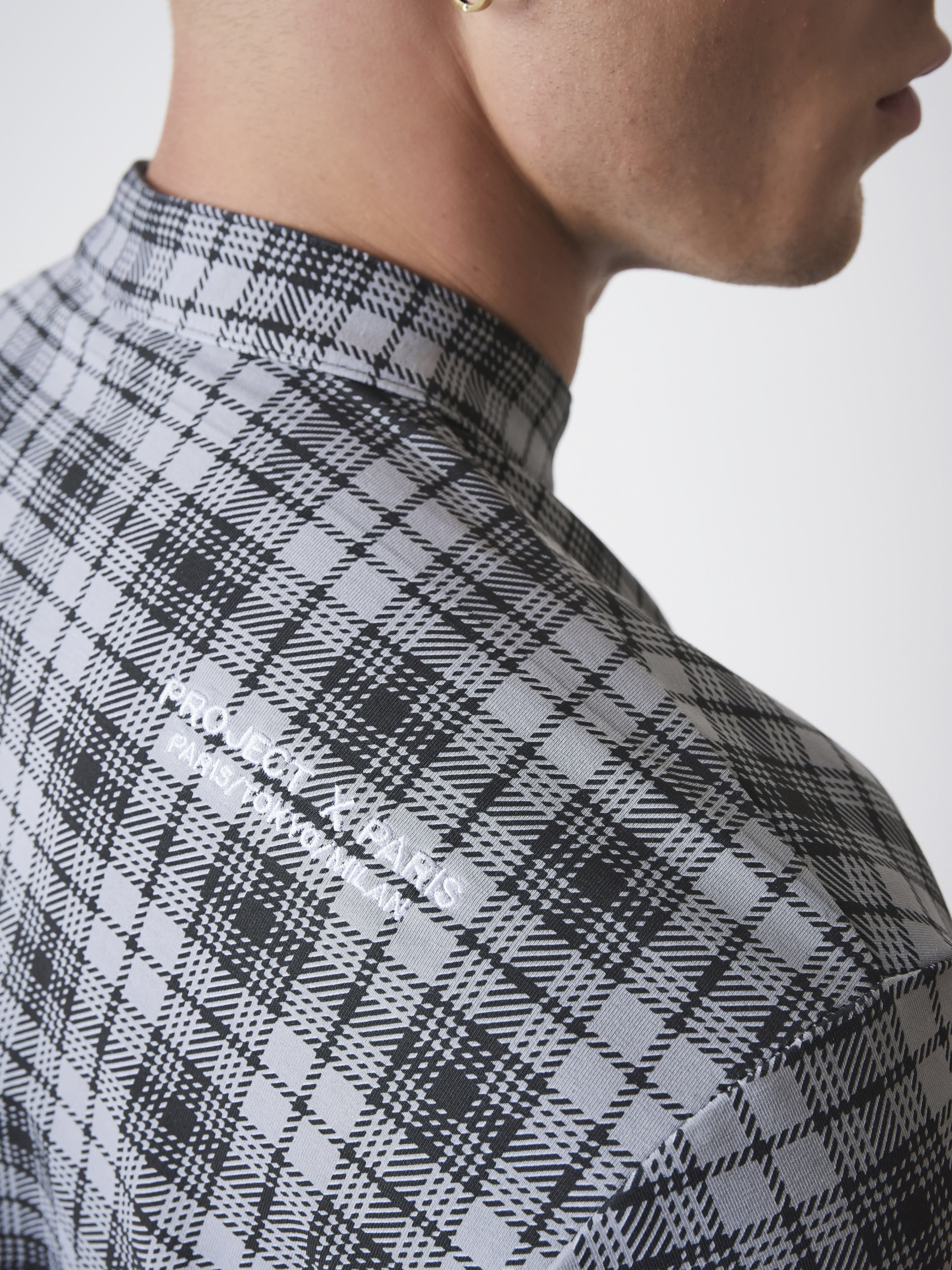 Chemise manches courtes elstiquées à carreaux - Image 5