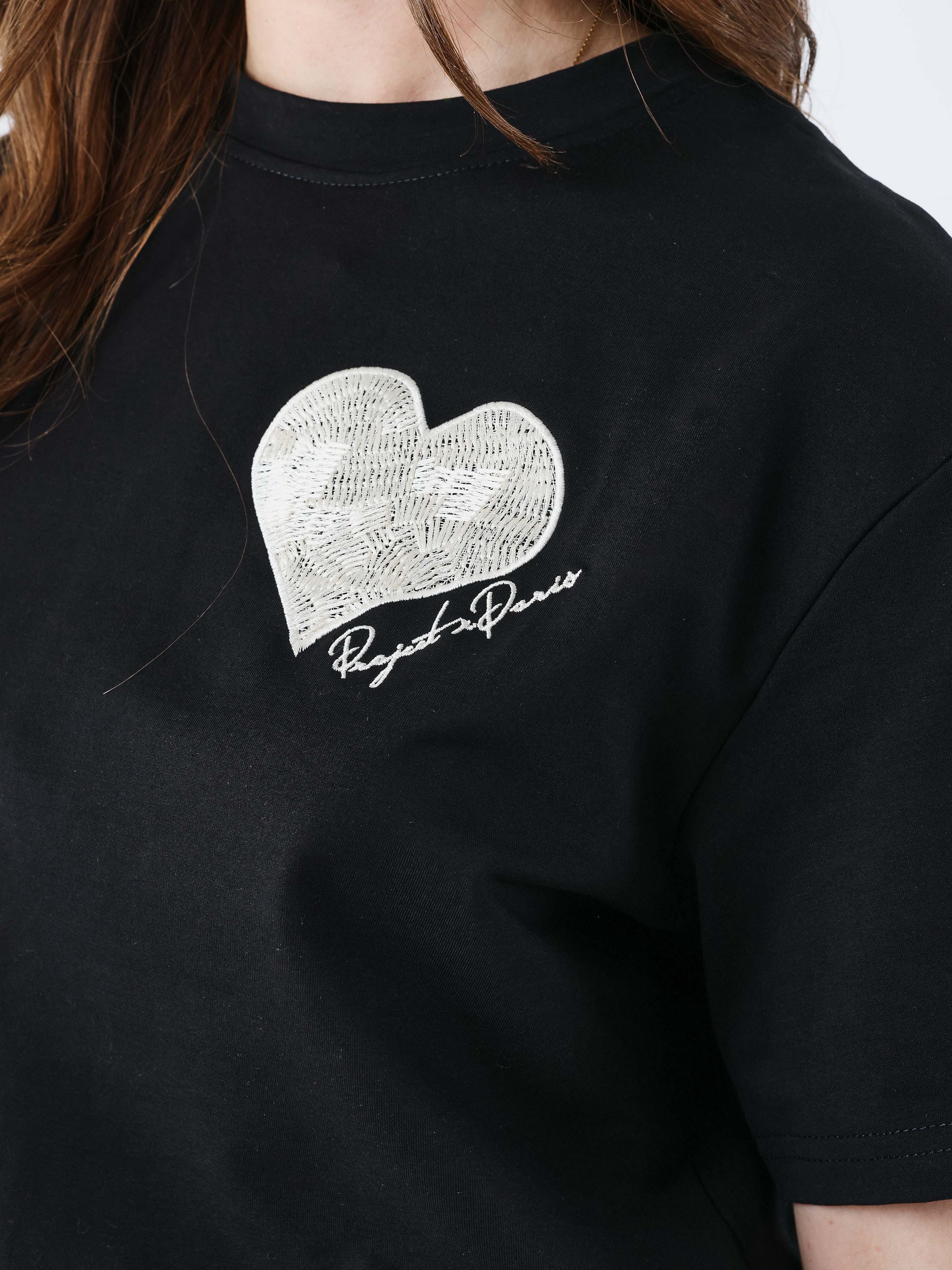 Crop top tee wicker heart - Image 4