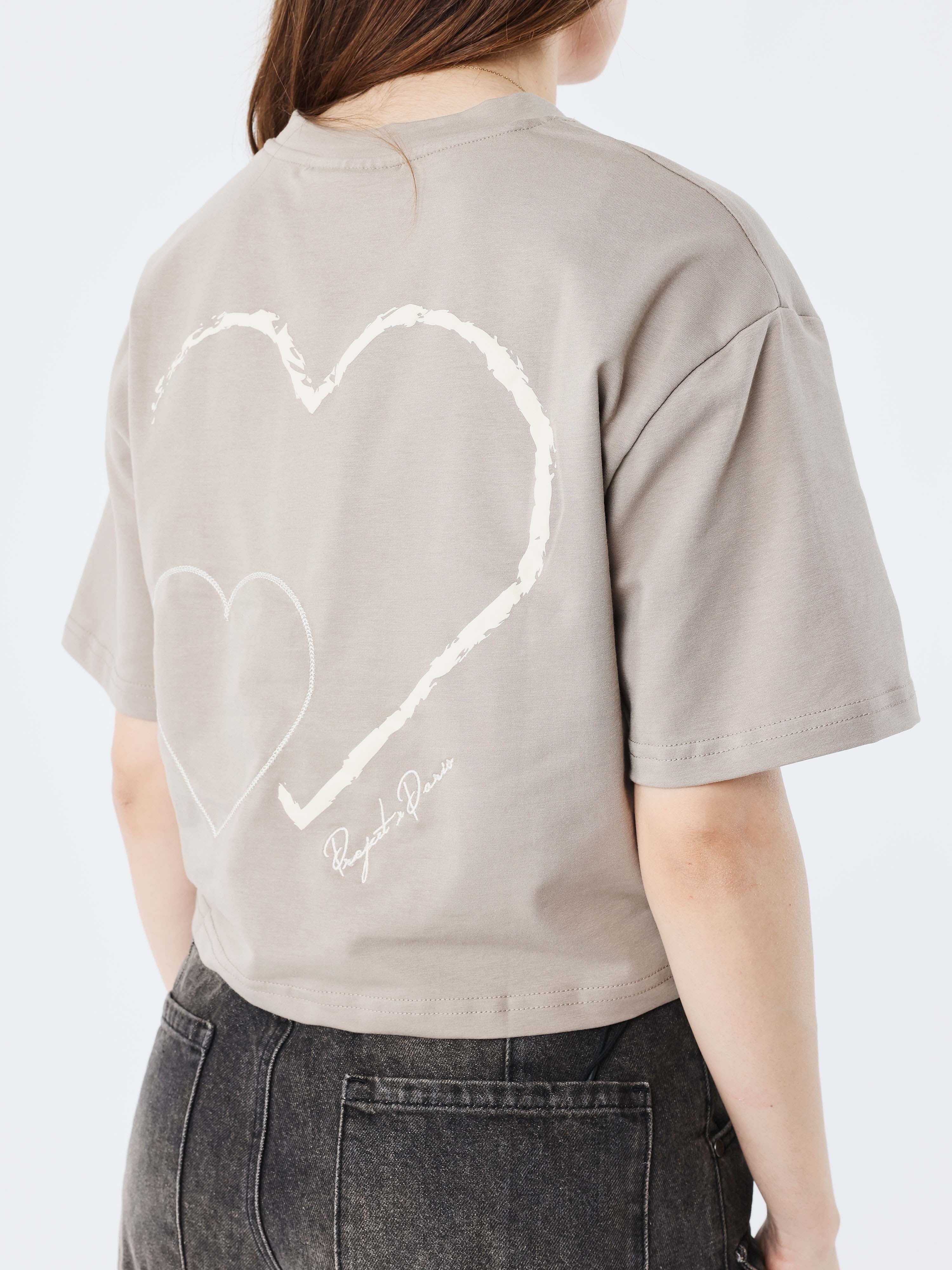 Crop top tee wicker heart - Image 3