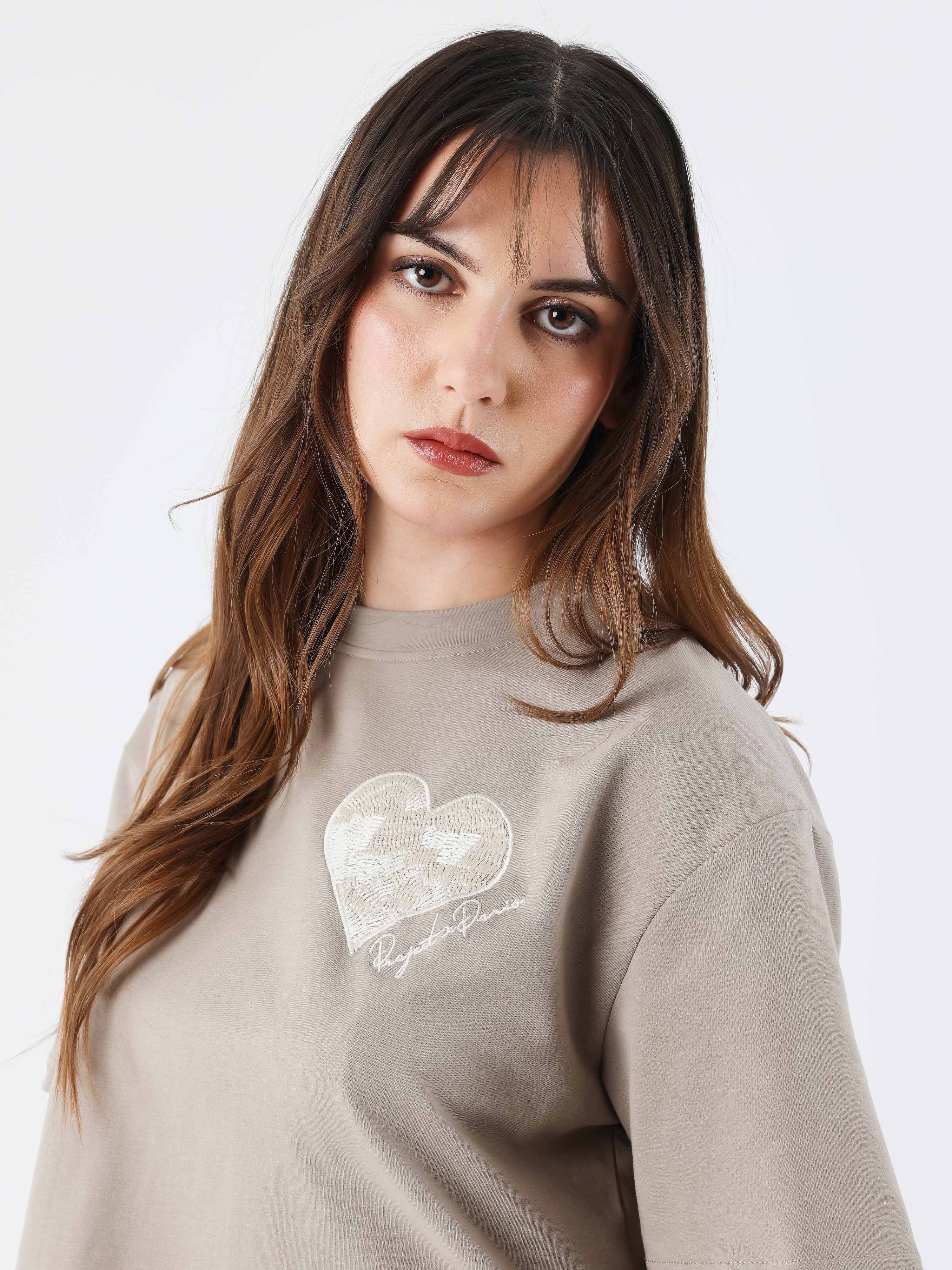 Crop top tee wicker heart - Image 4