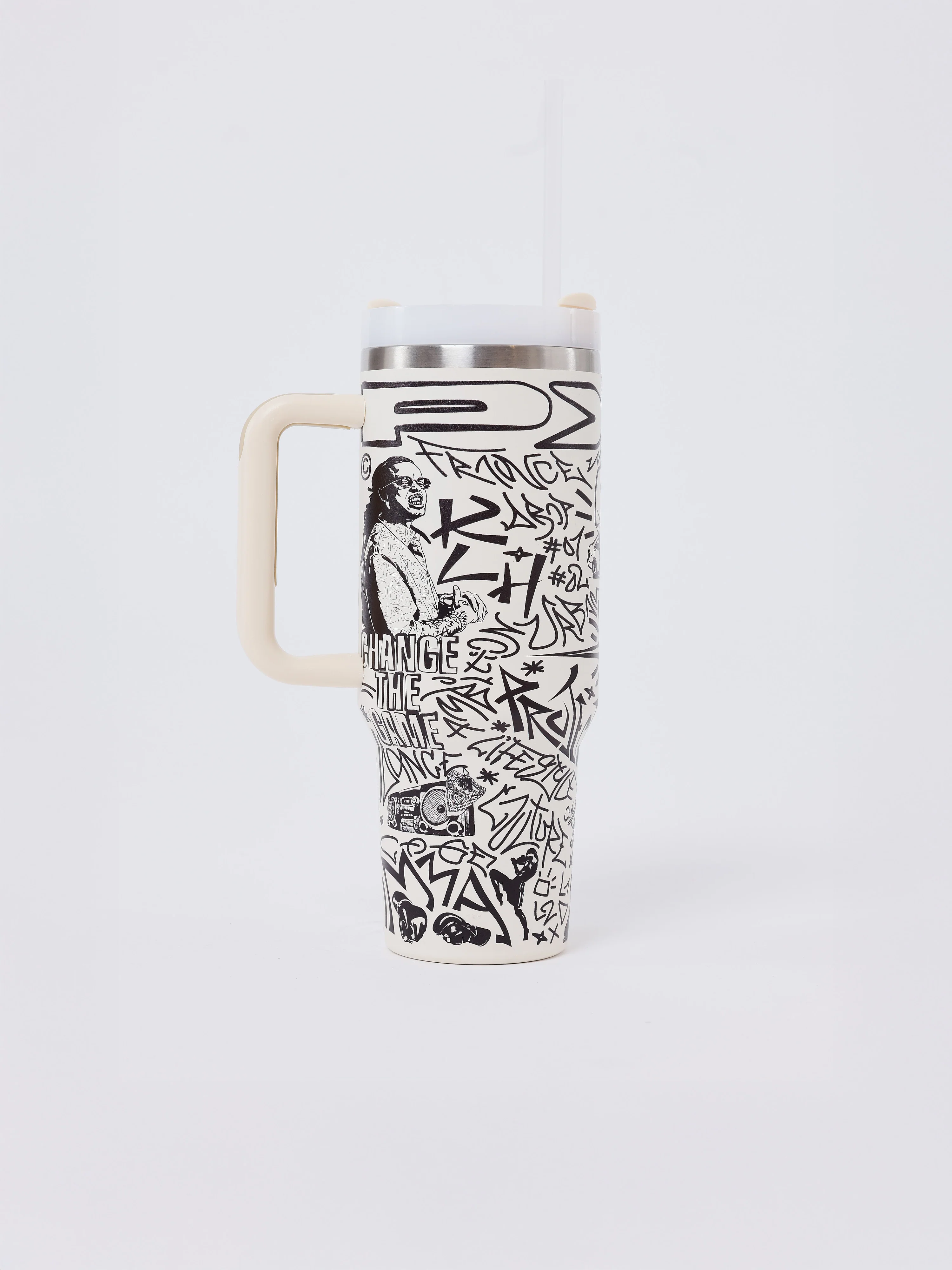 Gourde / Mug isotherme en acier motif graffiti PXP - Image 3