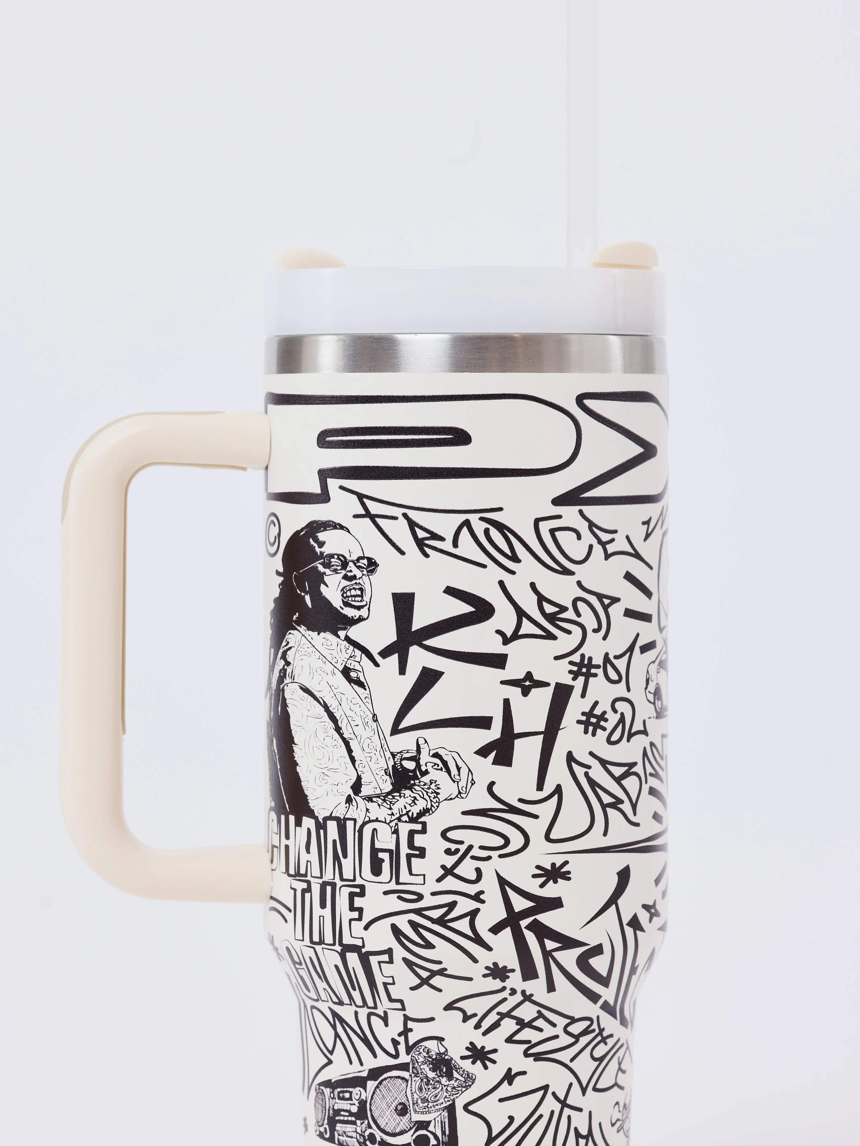 Gourde / Mug isotherme en acier motif graffiti PXP - Image 4