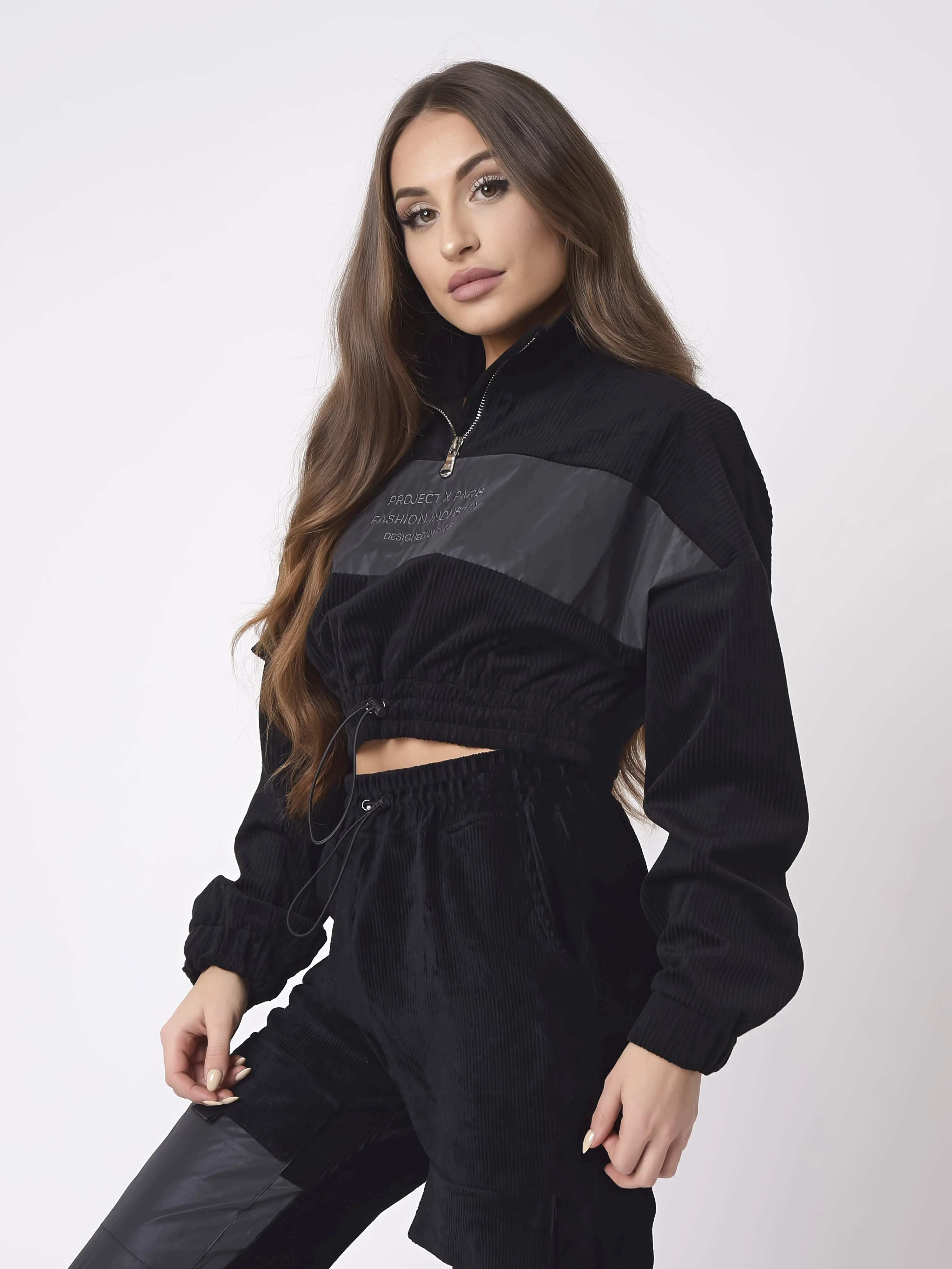 Sweat enfilable col montant velours cotelé - Image 4
