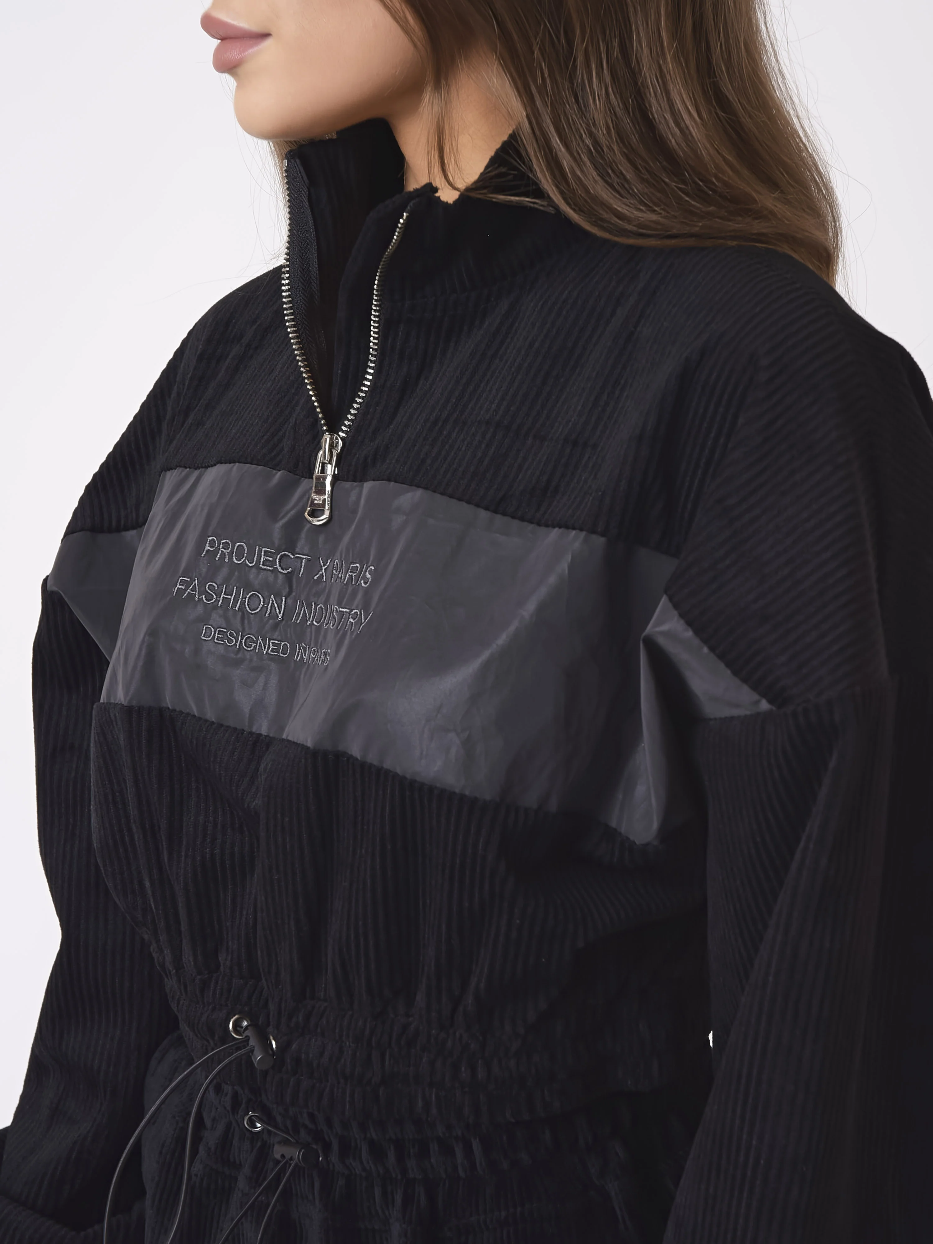 Sweat enfilable col montant velours cotelé - Image 5