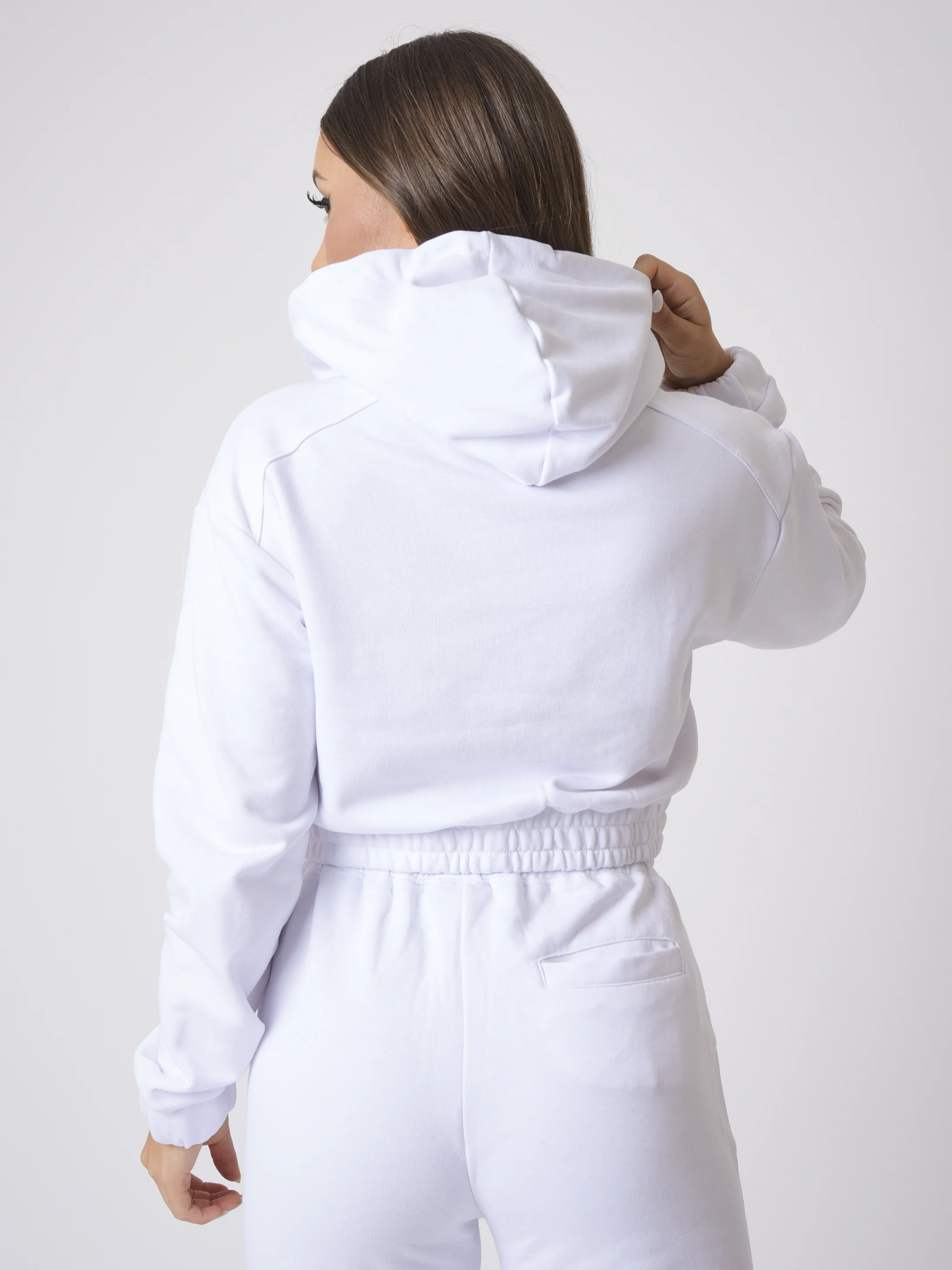 Sweat Ă Capuche enfilable en molleton crop top - Image 4