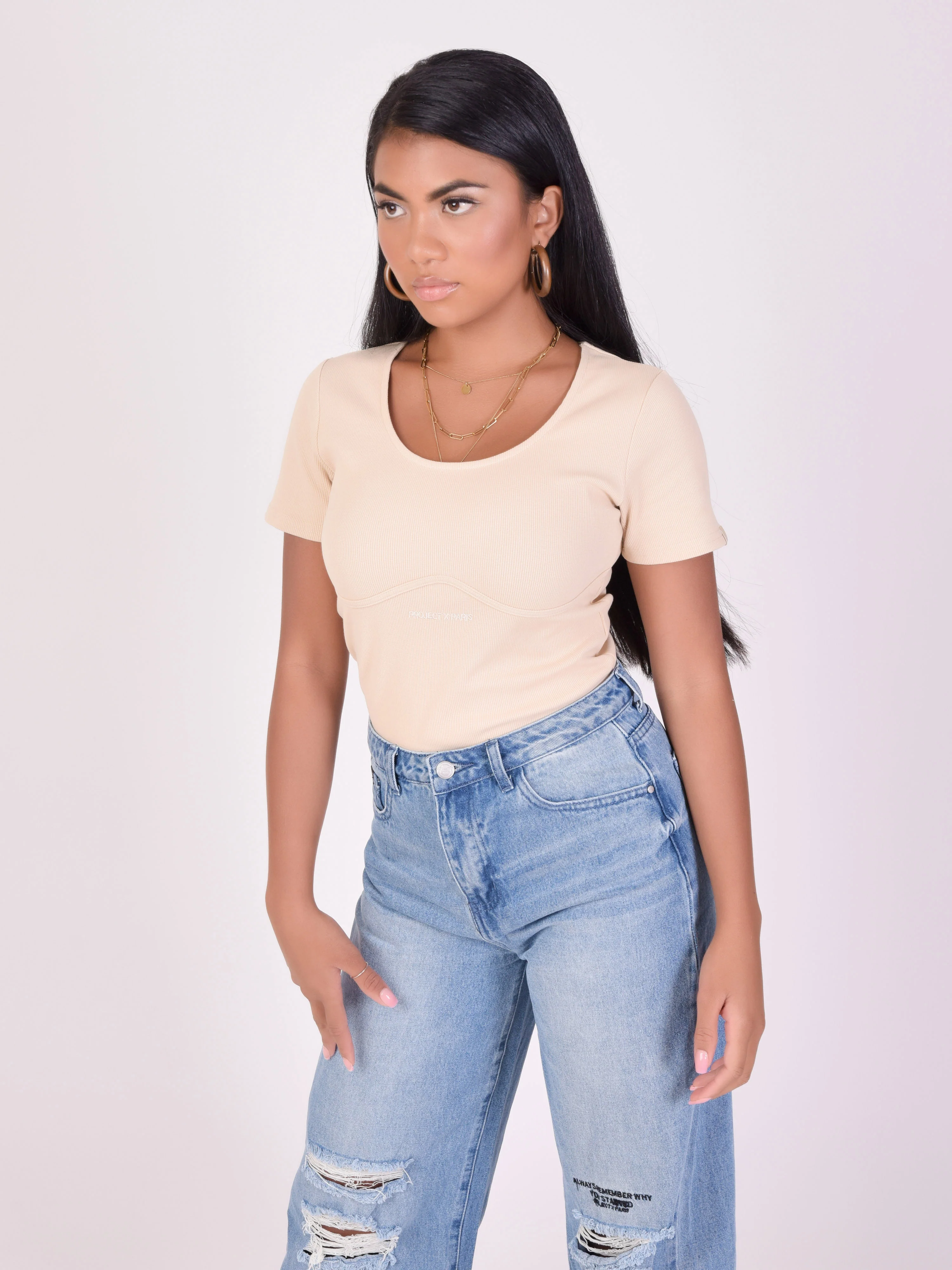 T-shirt ajustée logo