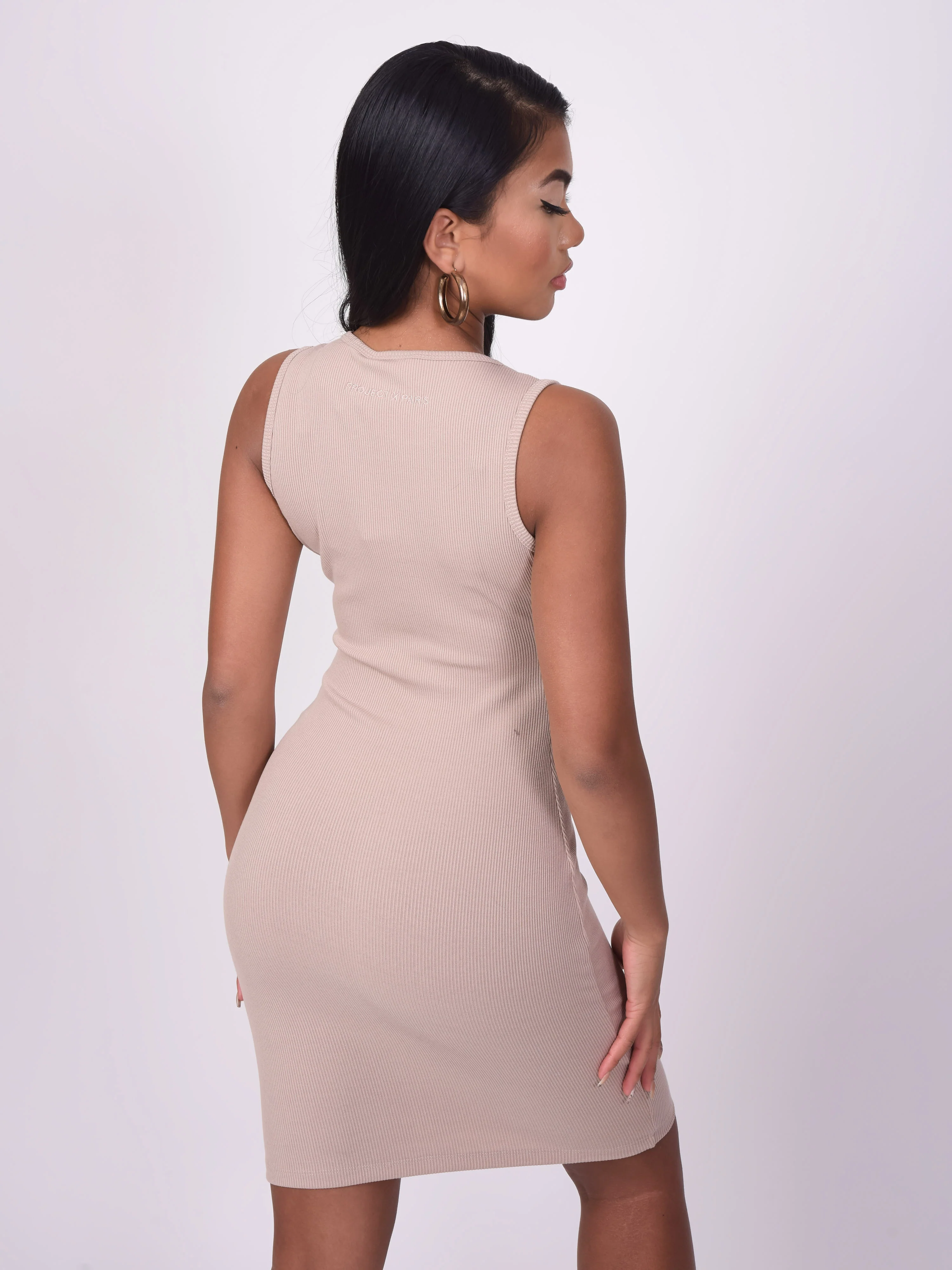 Robe basic moulante côtelée - Image 4