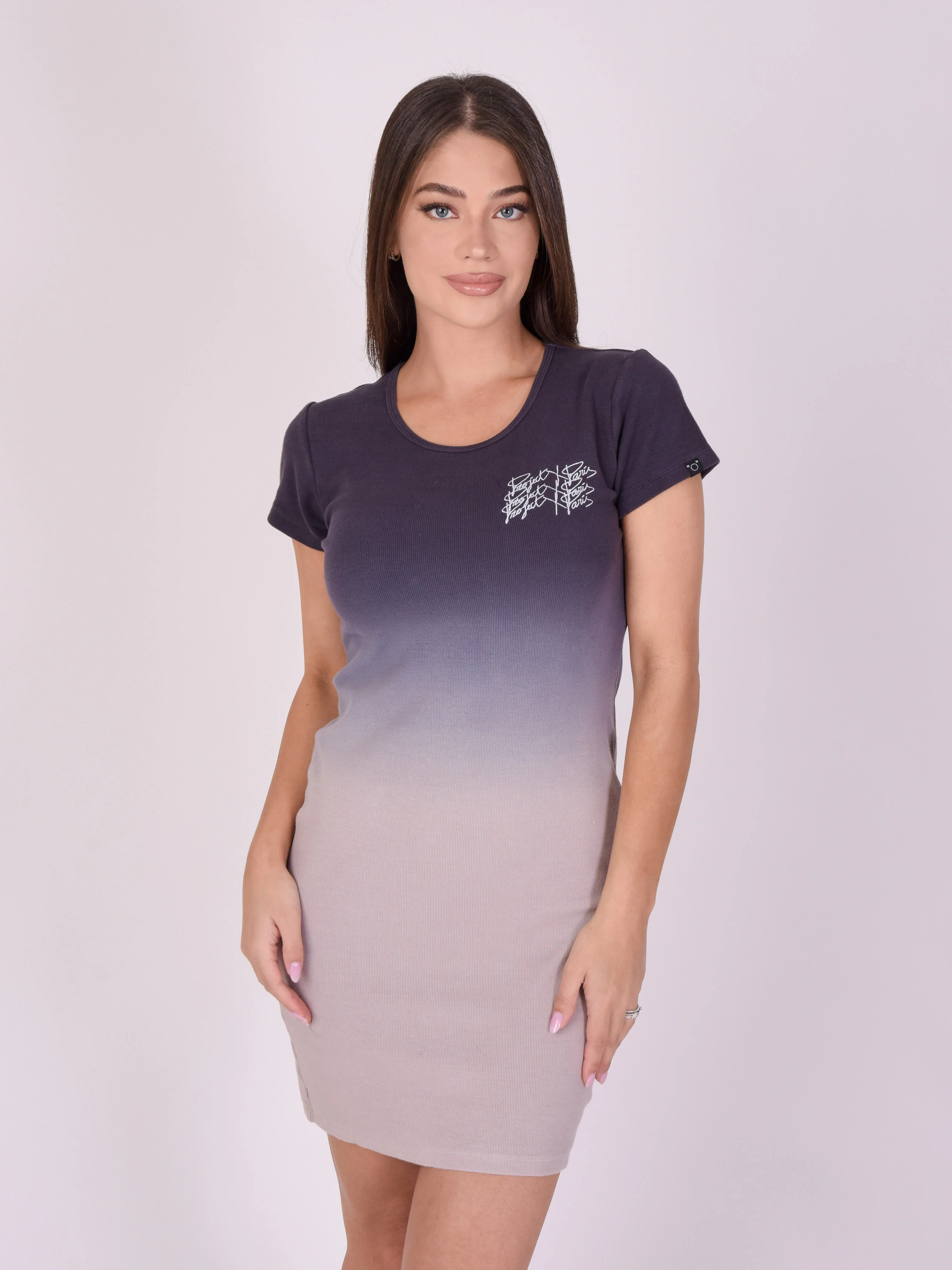 Robe basic dégradée triple logo