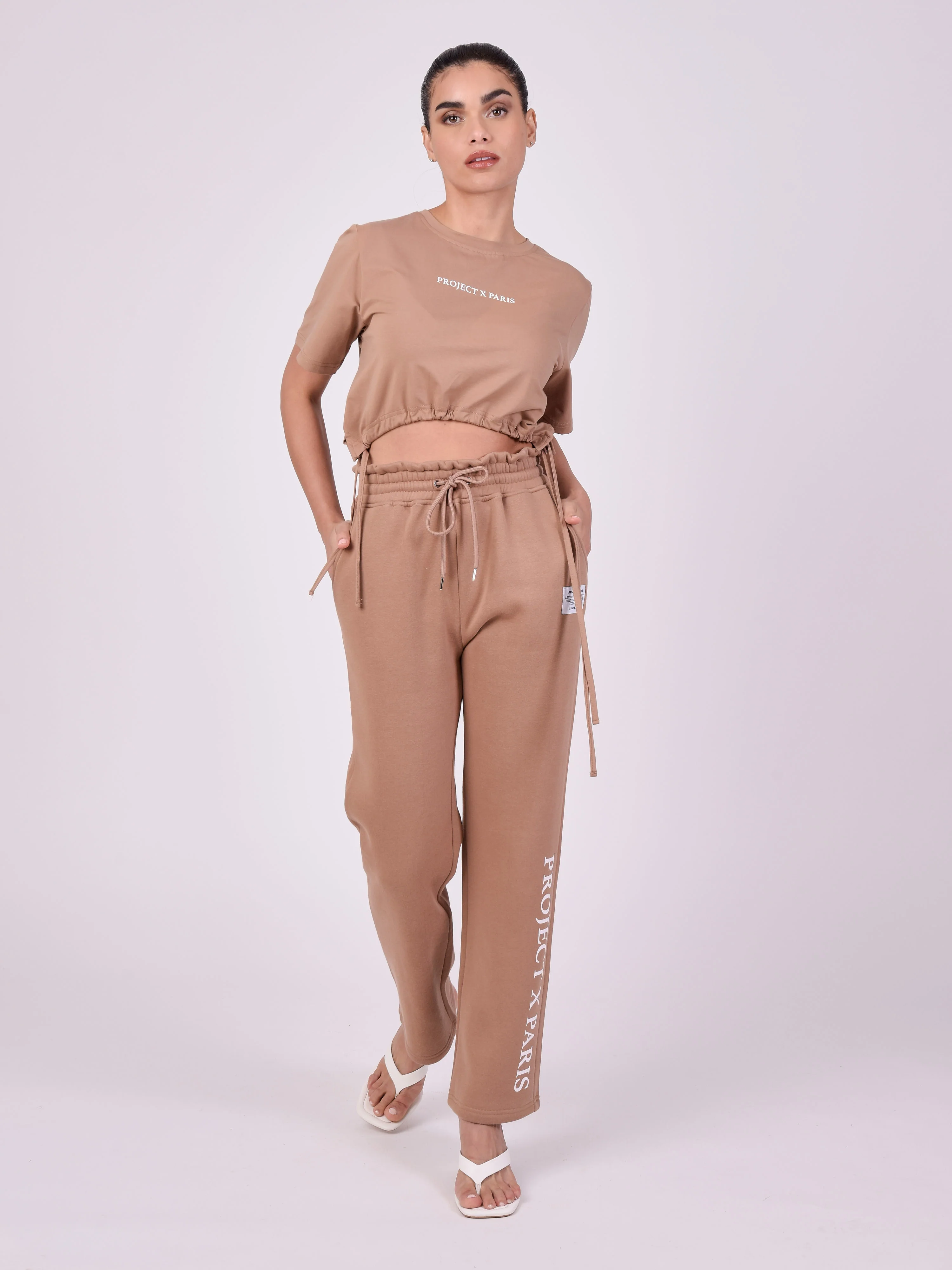 T-shirt crop avec cordon de serrage - Image 3