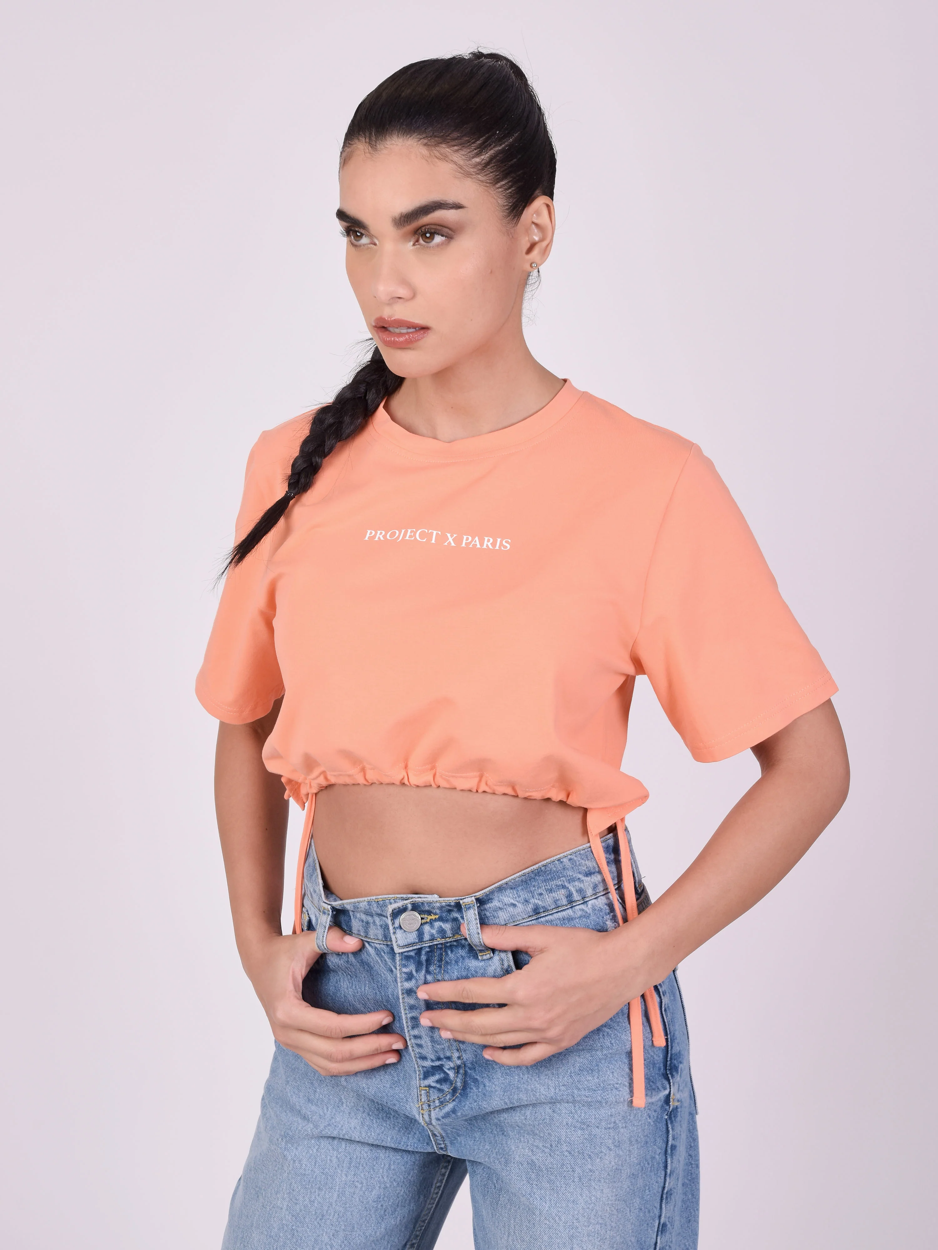 T-shirt crop avec cordon de serrage - Image 4