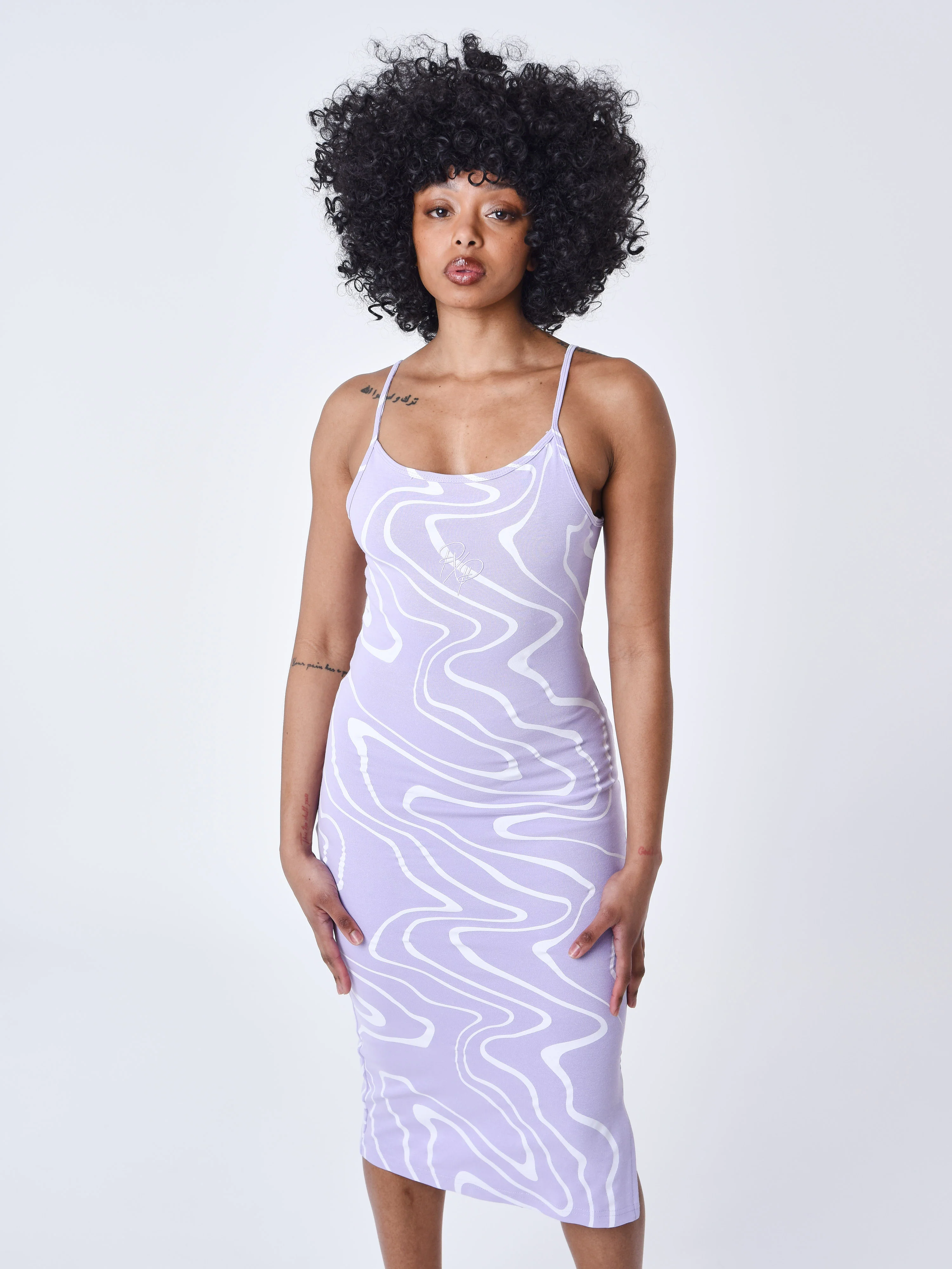 Robe a bretelle effet ecume - Image 2