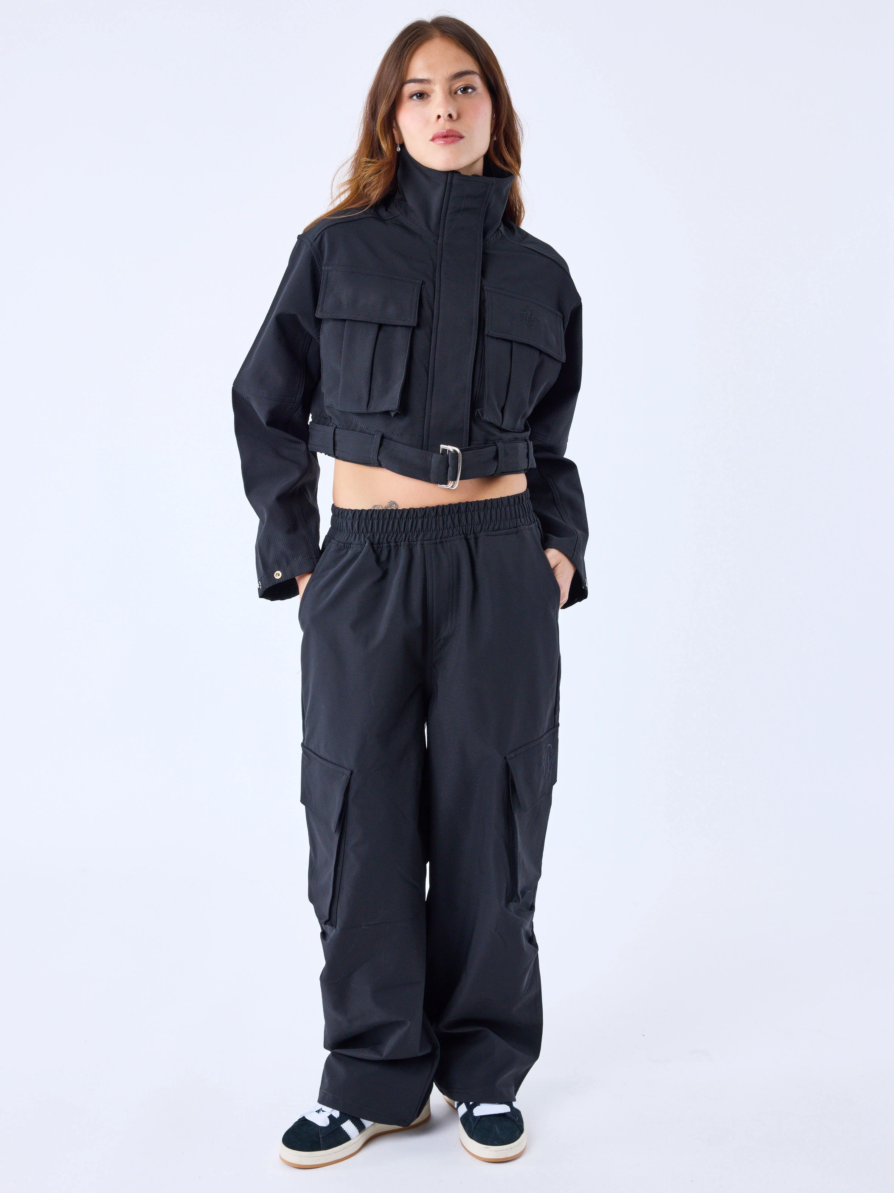 Pantalon ample cotelé a poches