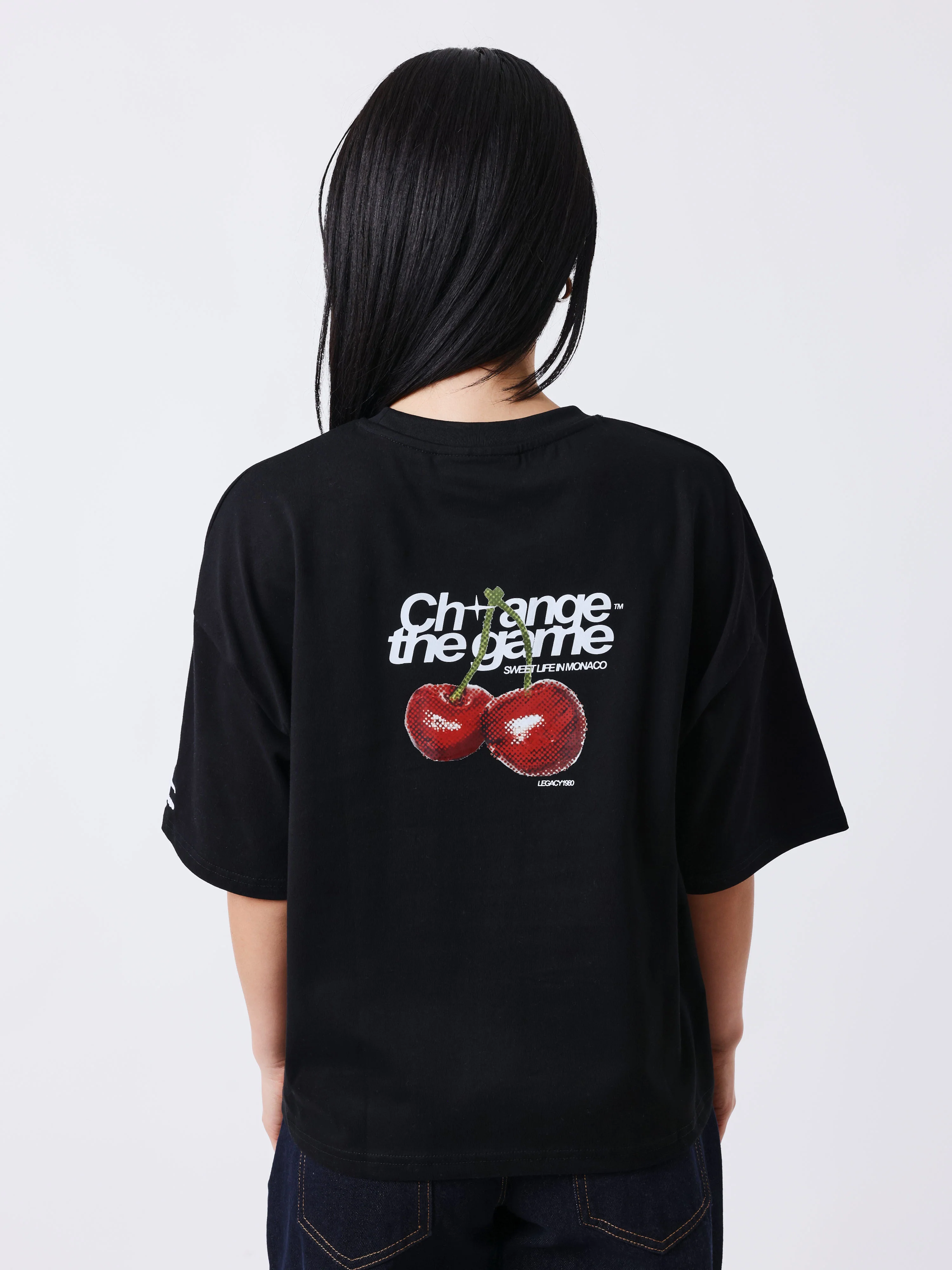 T-shirt imprimé cerises devant et dos - Image 2