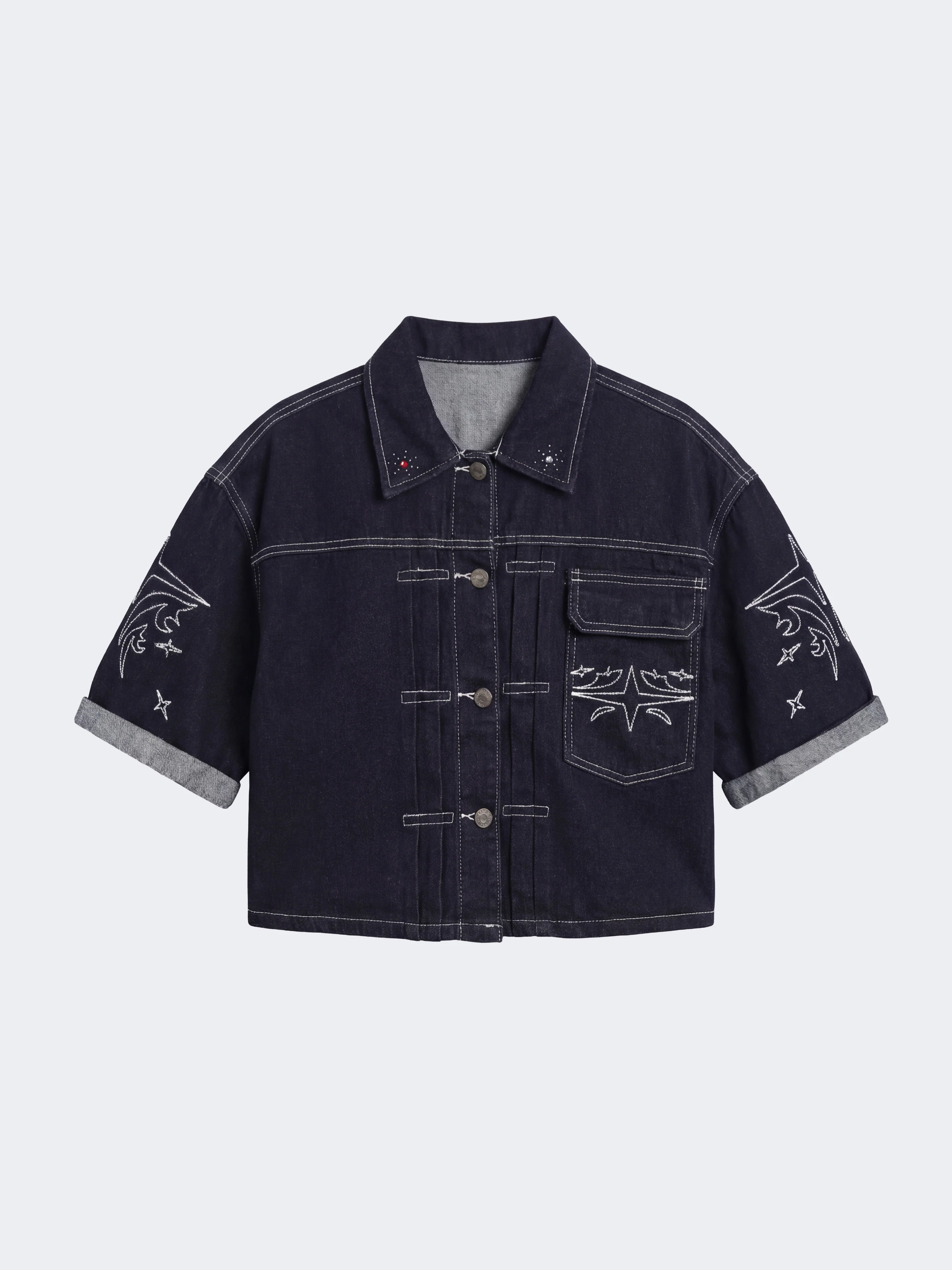 Veste courte en denim Cow - Image 6