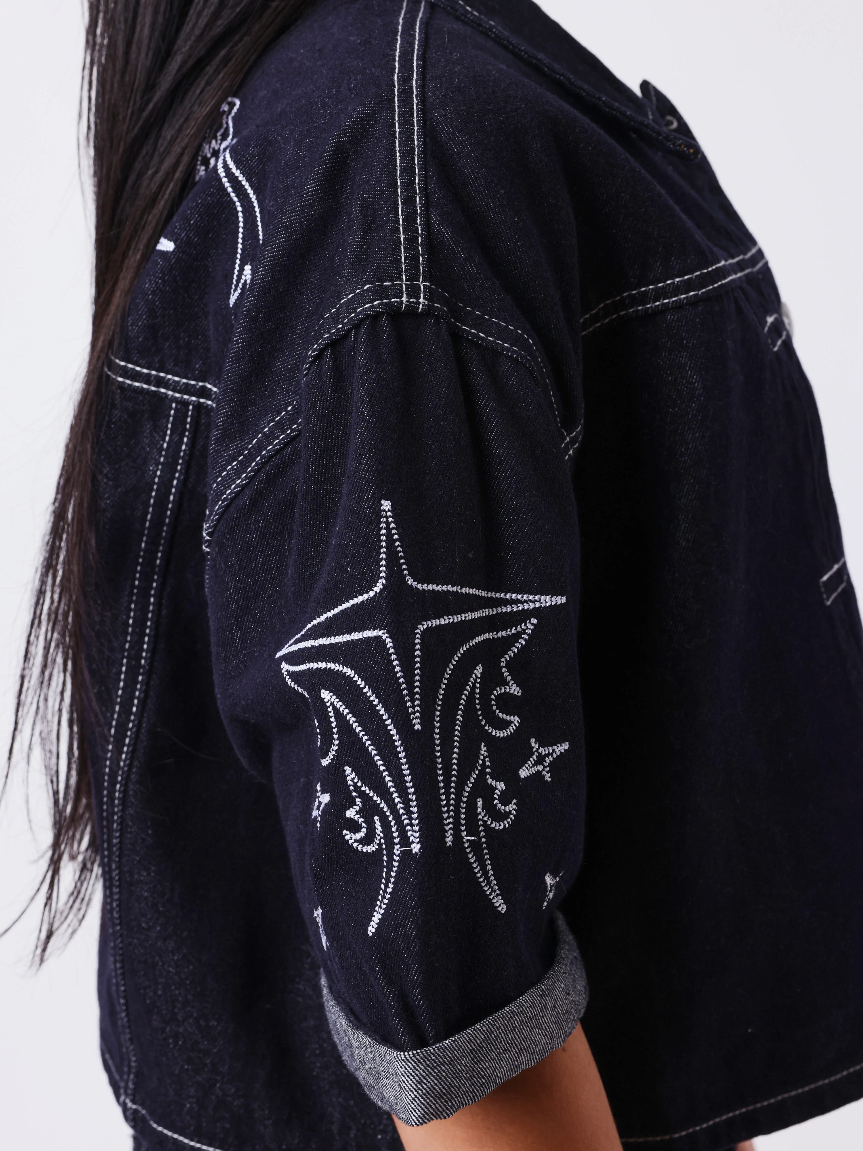 Veste courte en denim Cow - Image 8