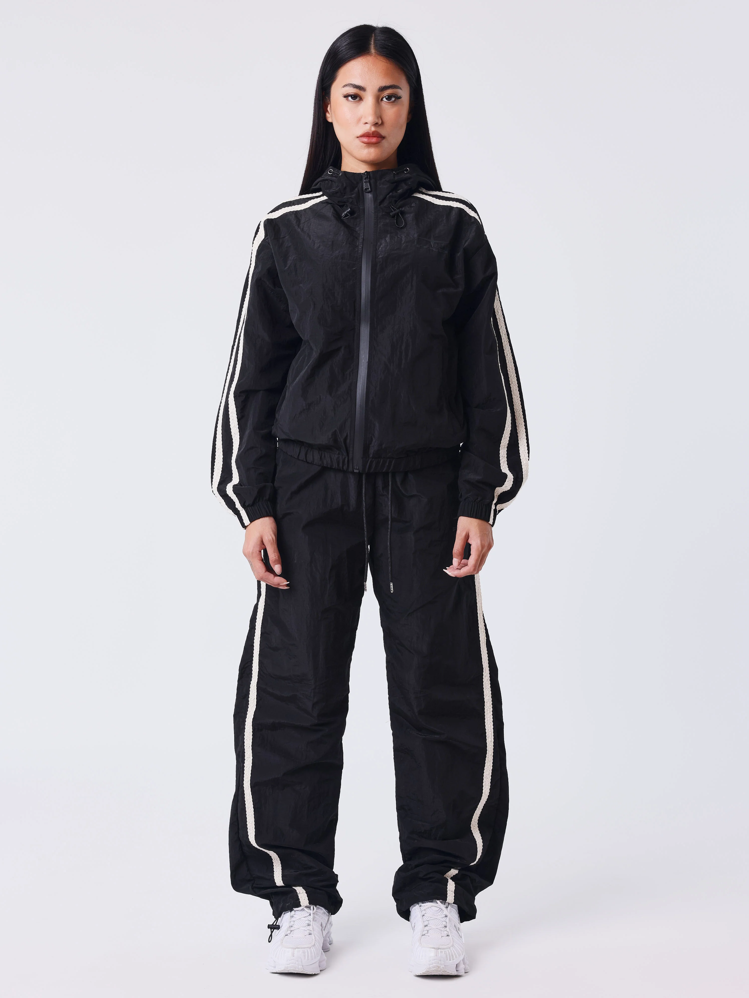 Veste zippée à bandes en crochet Sportly - Image 5