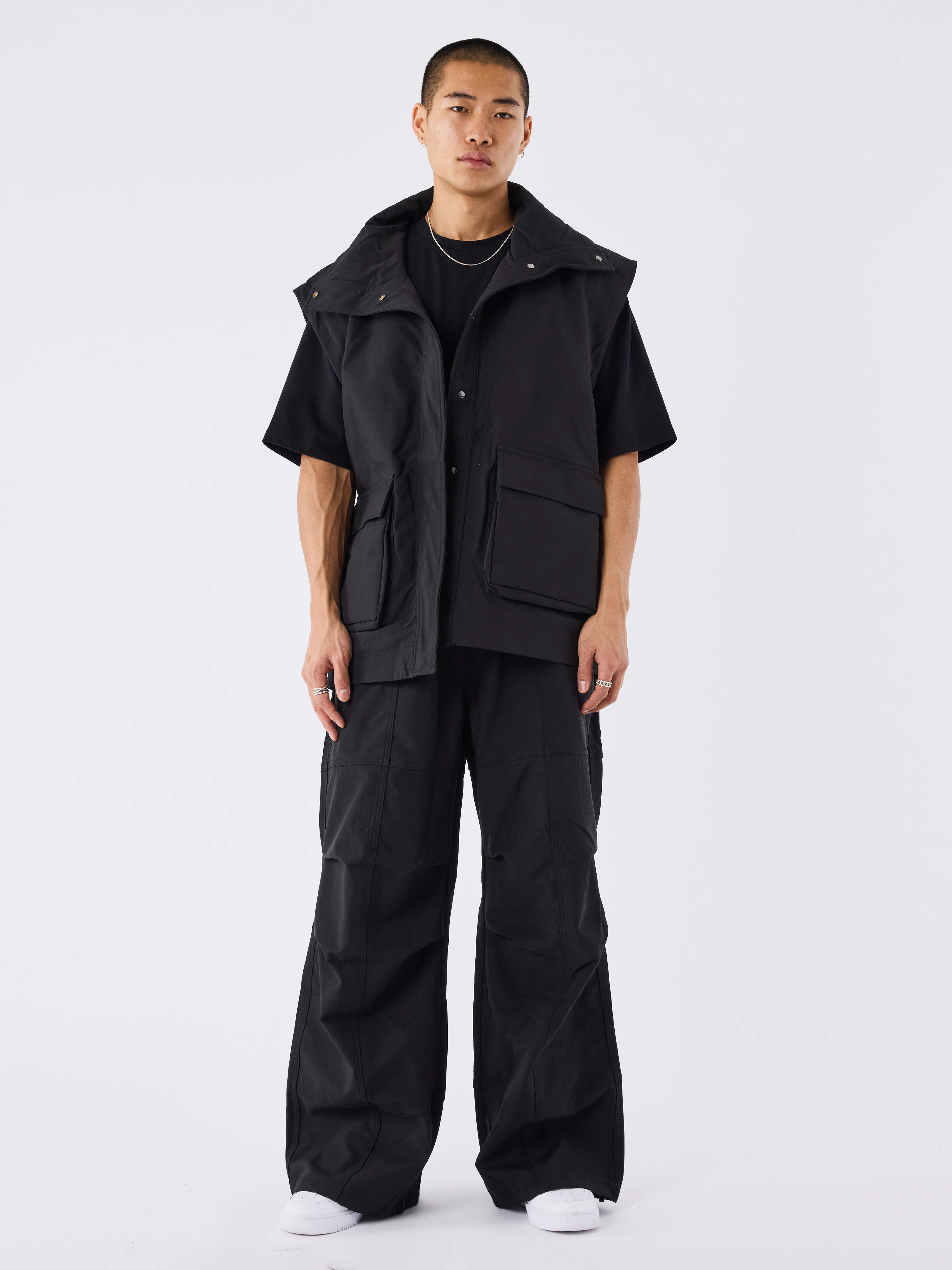 Veste sans manches oversize a poches - Image 3