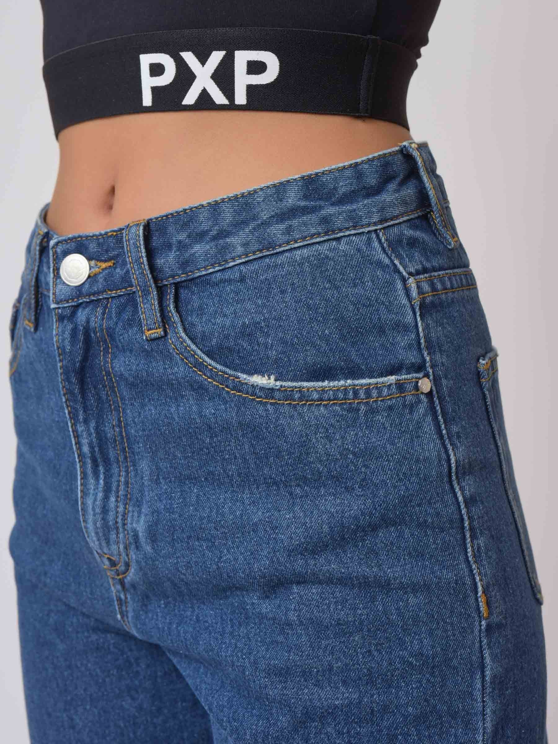 Jean Mom fit basic bleu longueur 7/8 - Image 3