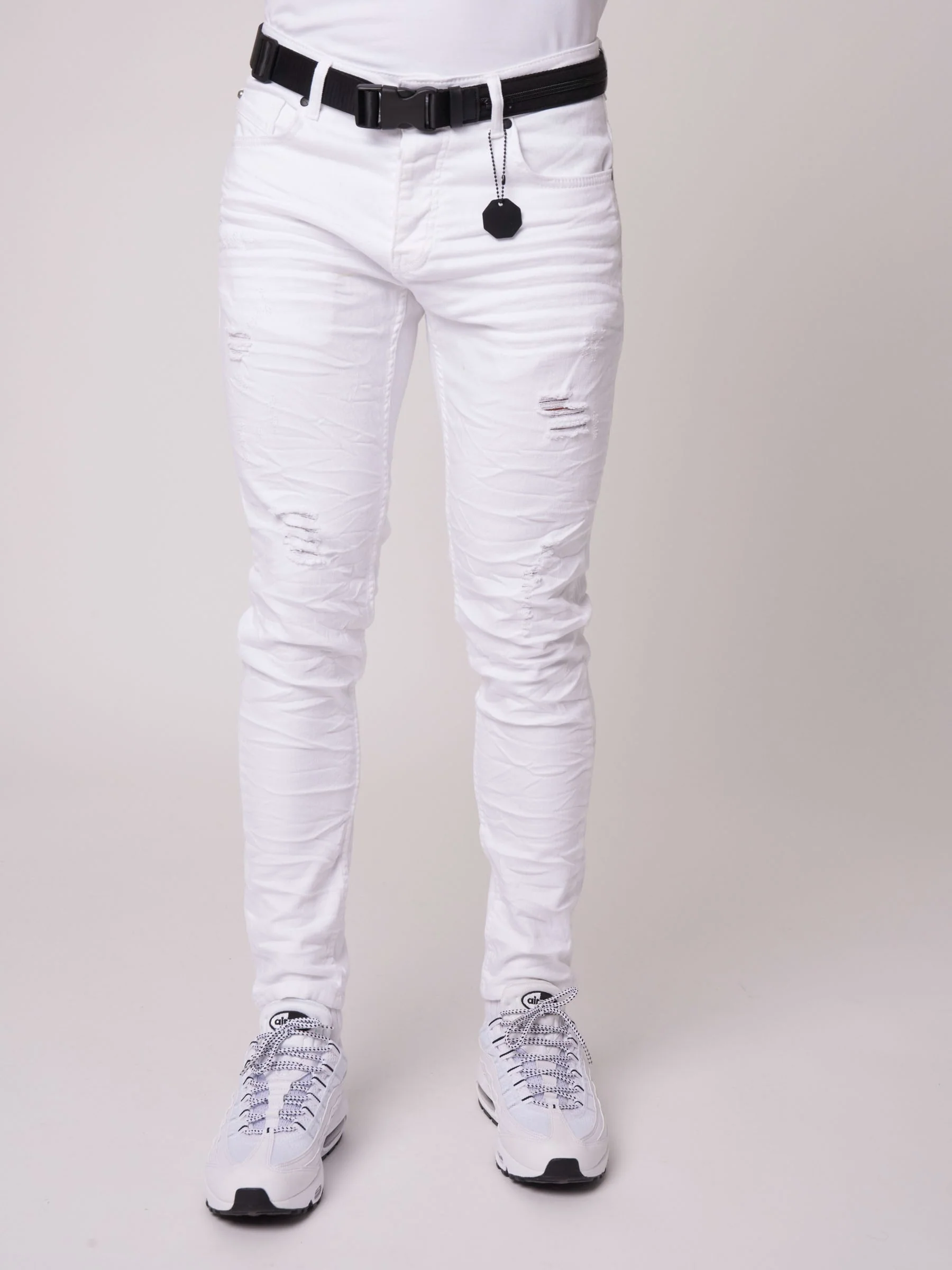 Jean Skinny effet usé avec trous