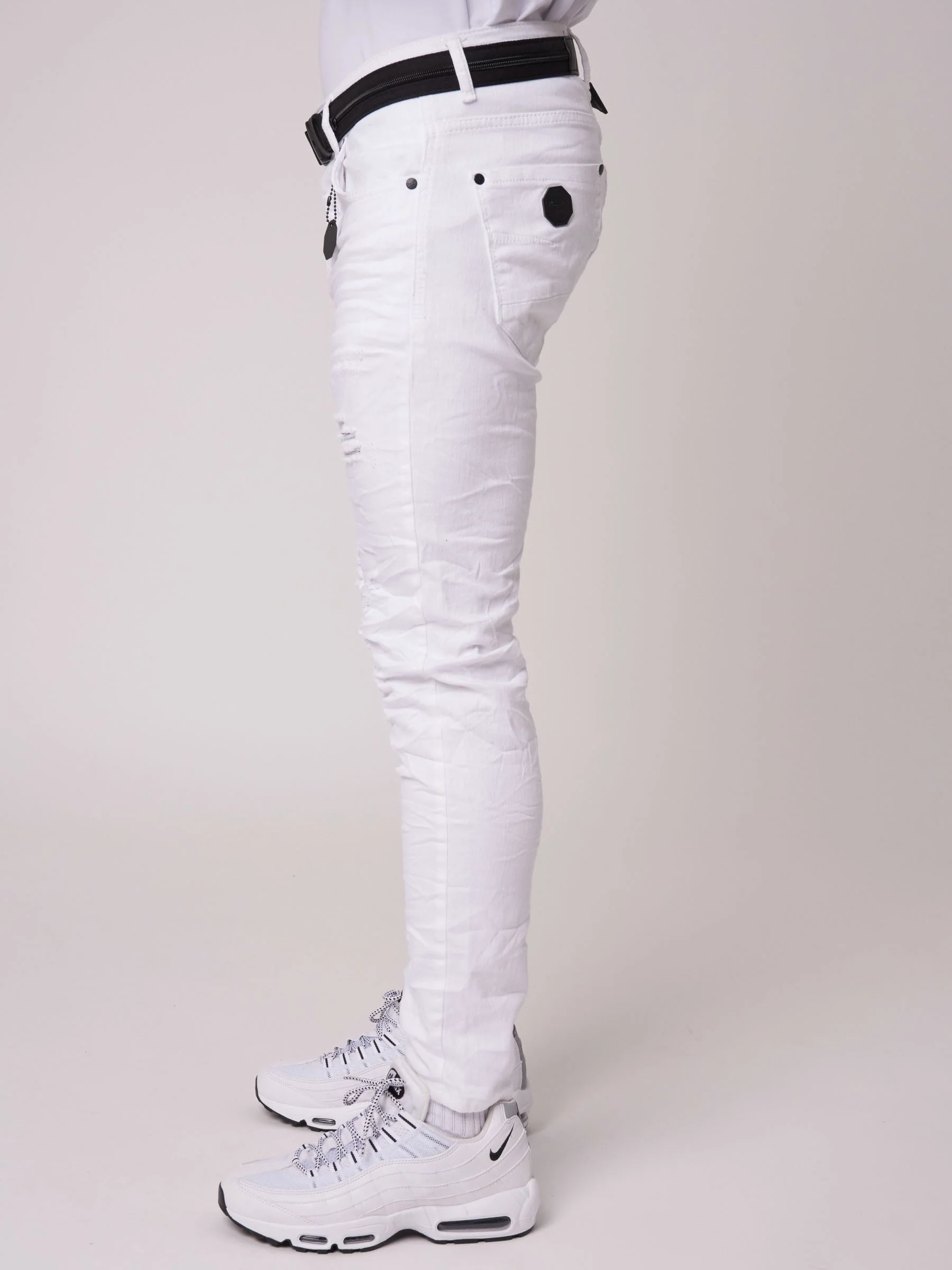 Jean Skinny effet usé avec trous - Image 3