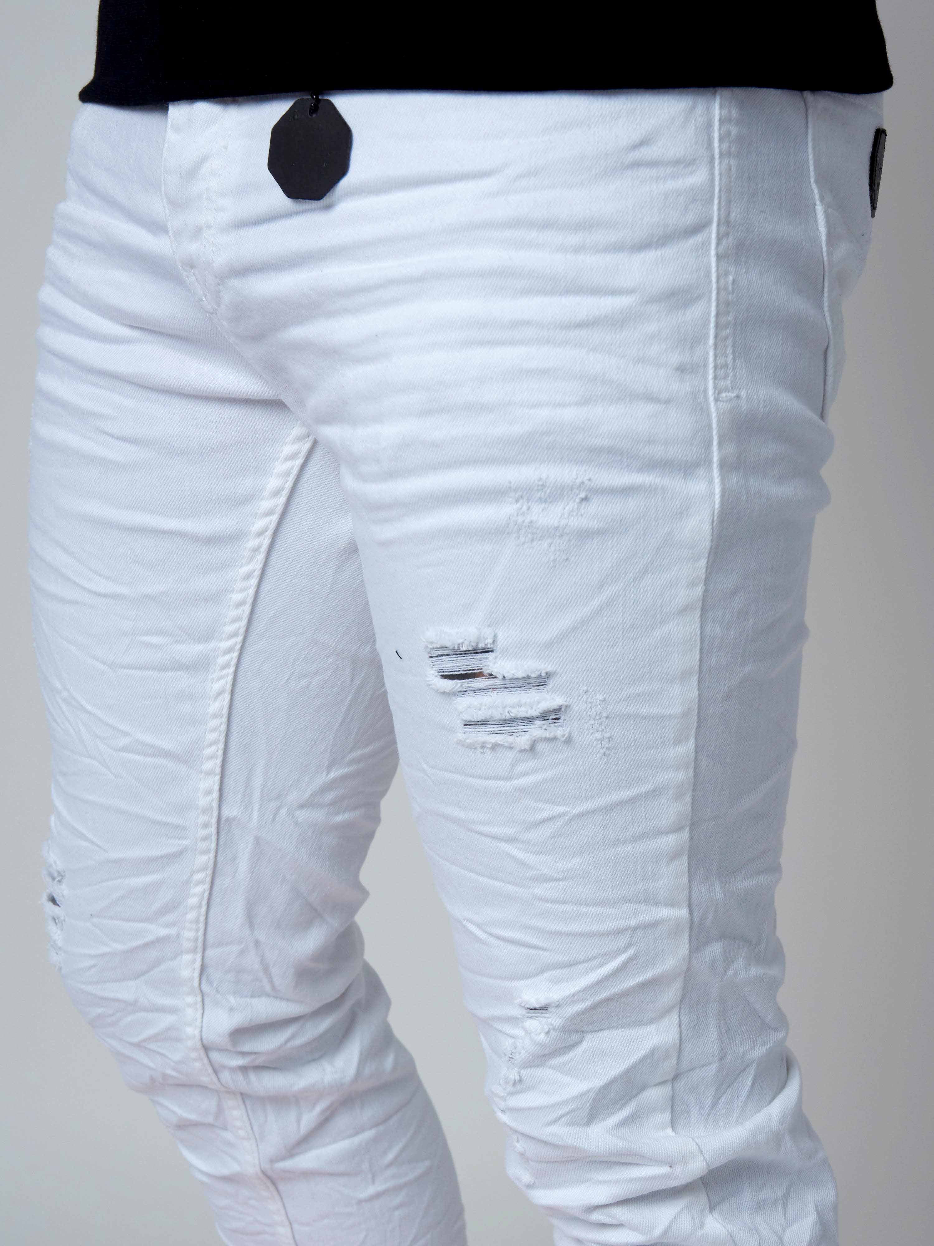 Jean Skinny effet usé avec trous - Image 9