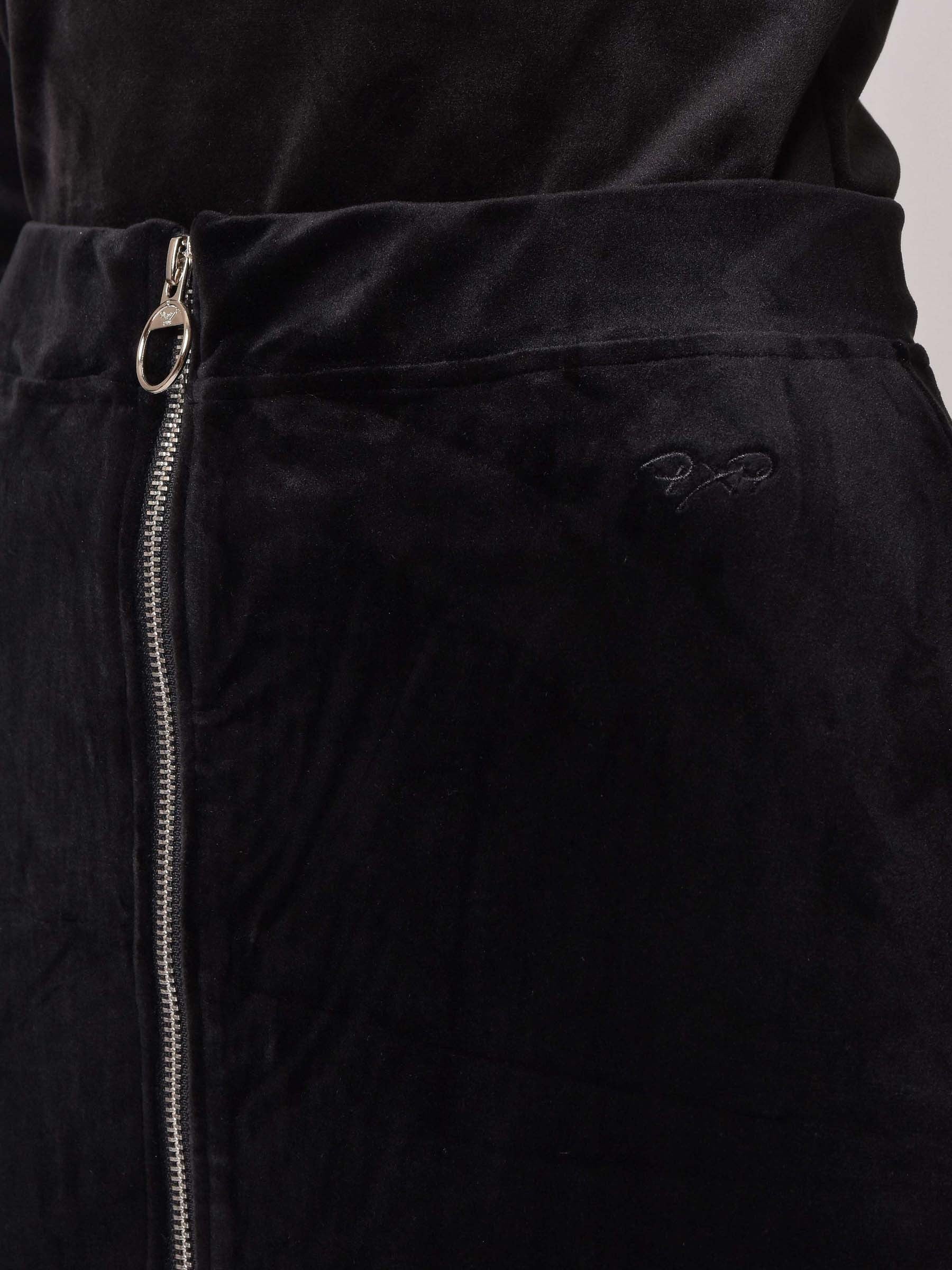 Jupe ajustée velvet zip rond - Image 5
