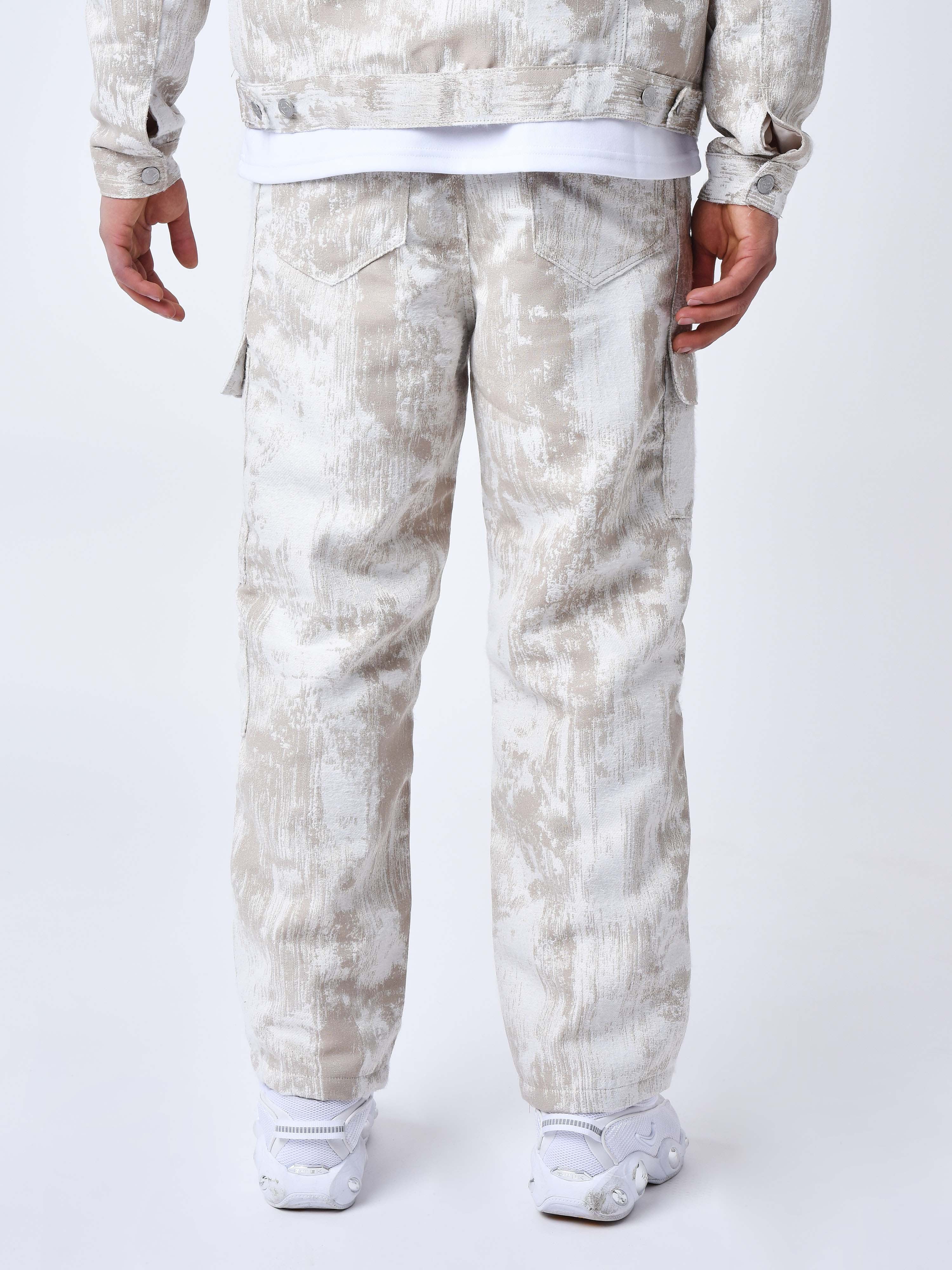 Pantalon a poches en toile abstrait - Image 3