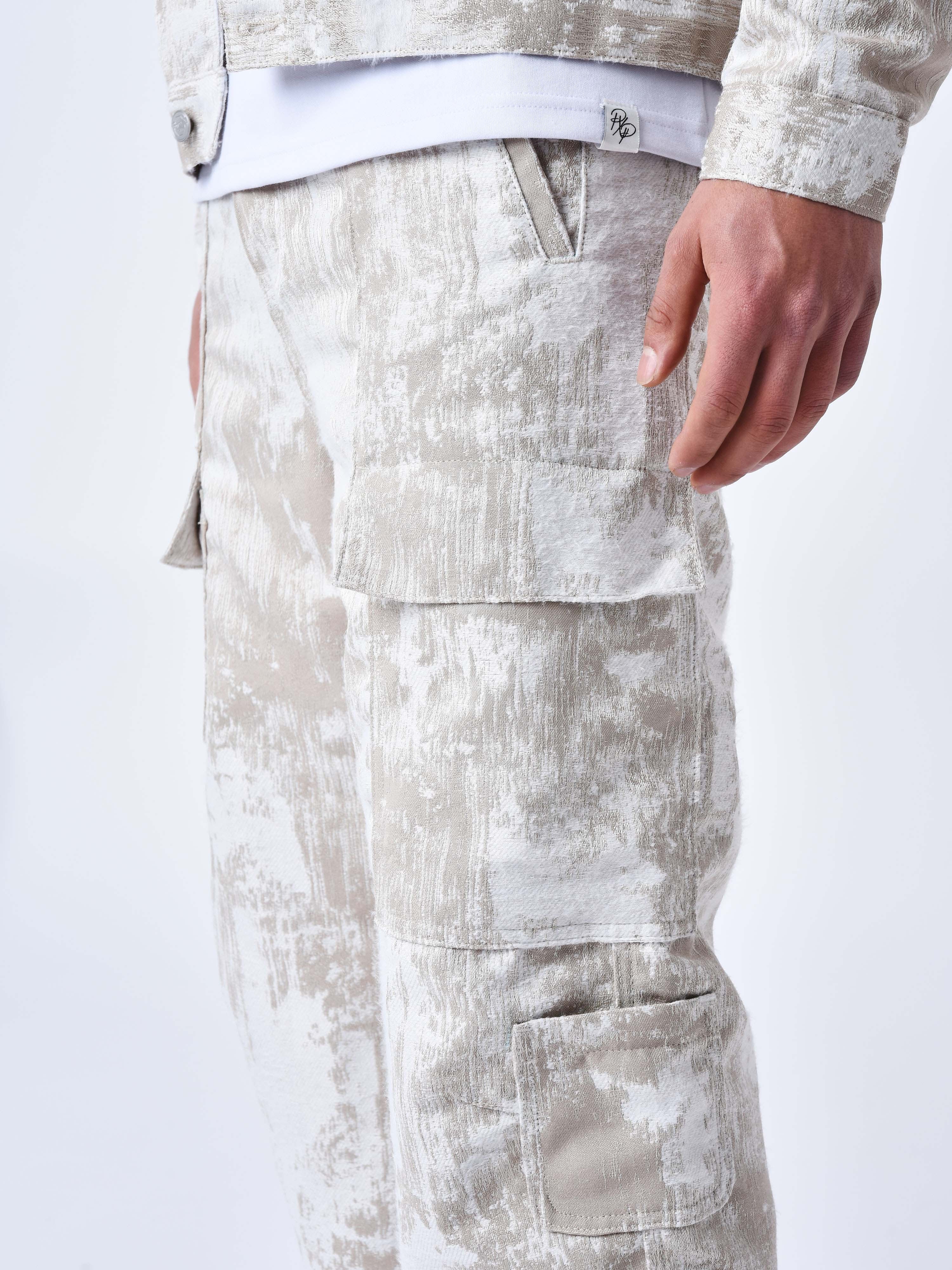 Pantalon a poches en toile abstrait - Image 4