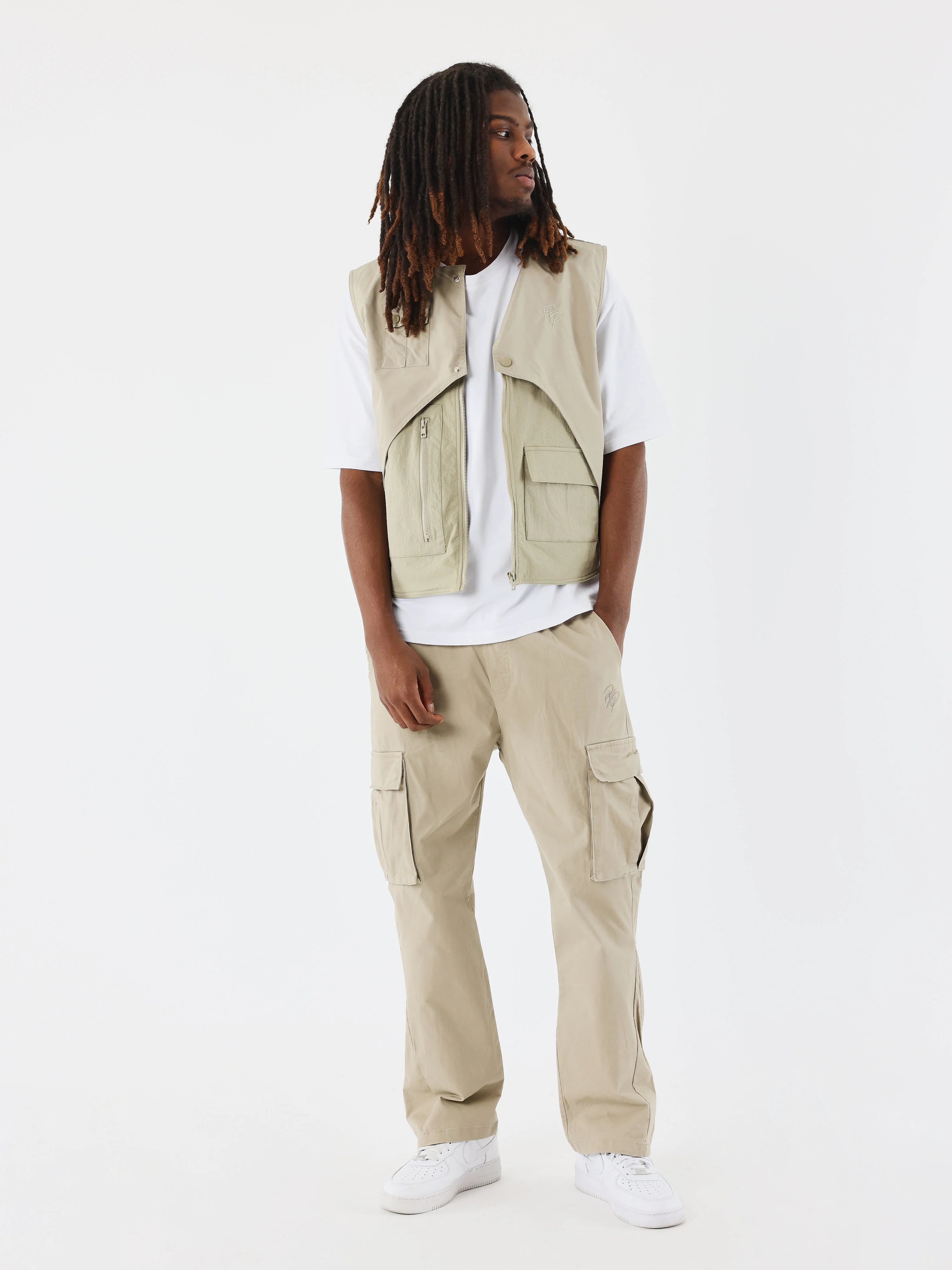 Pantalon cargo large a poches