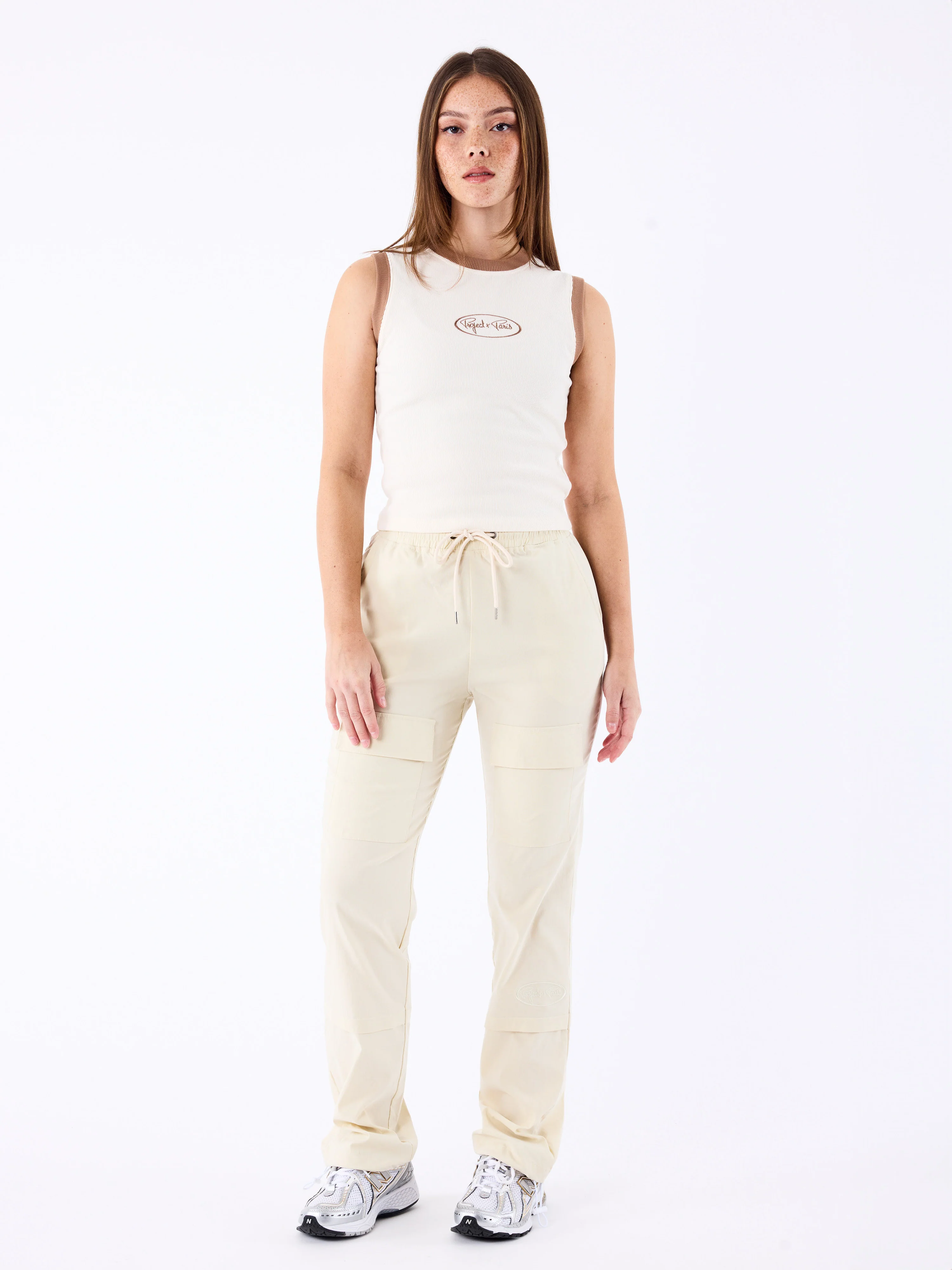 Pantalon ceinture bande élastiquée logotée