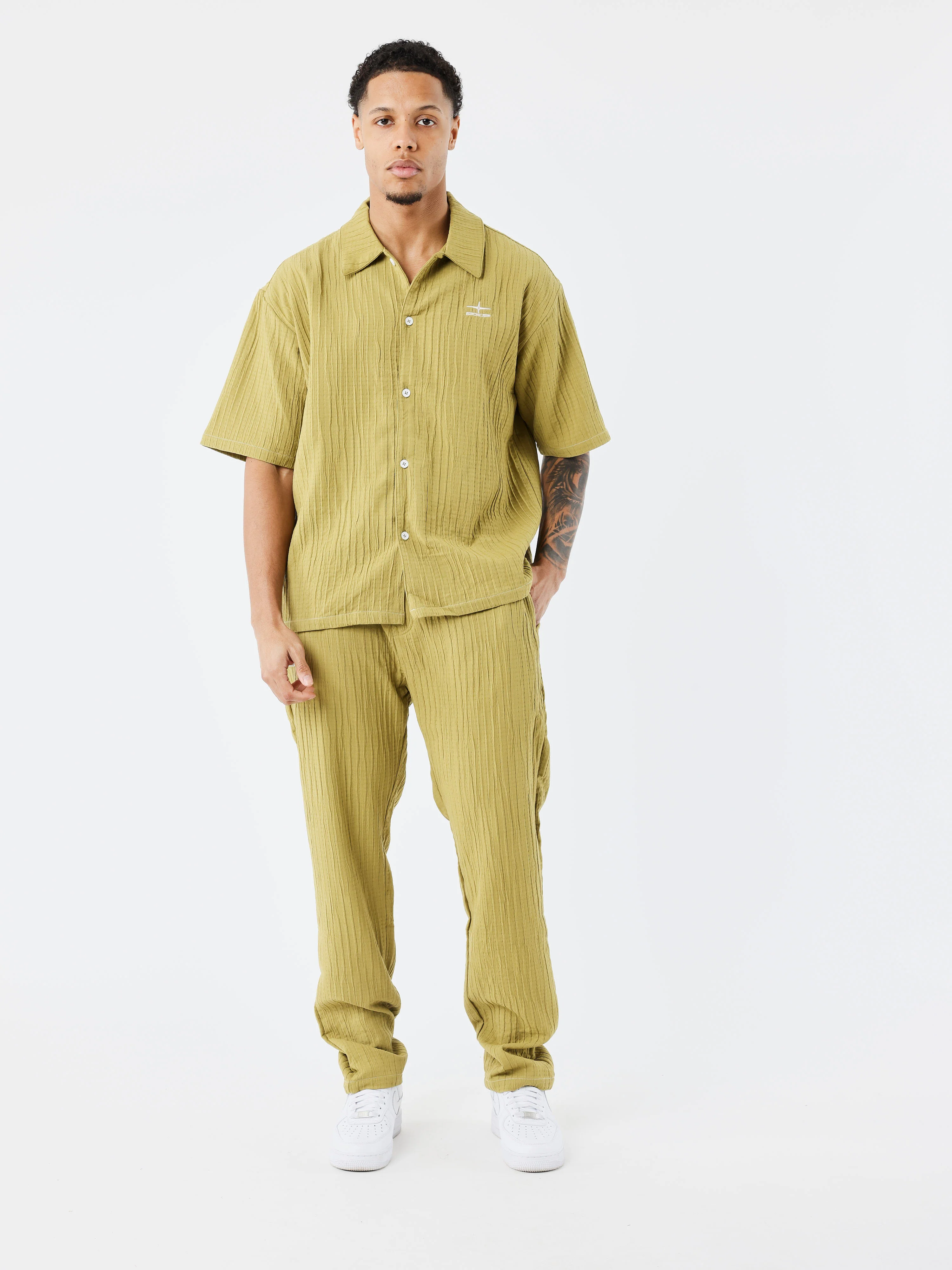 Pantalon décontractée plissée
