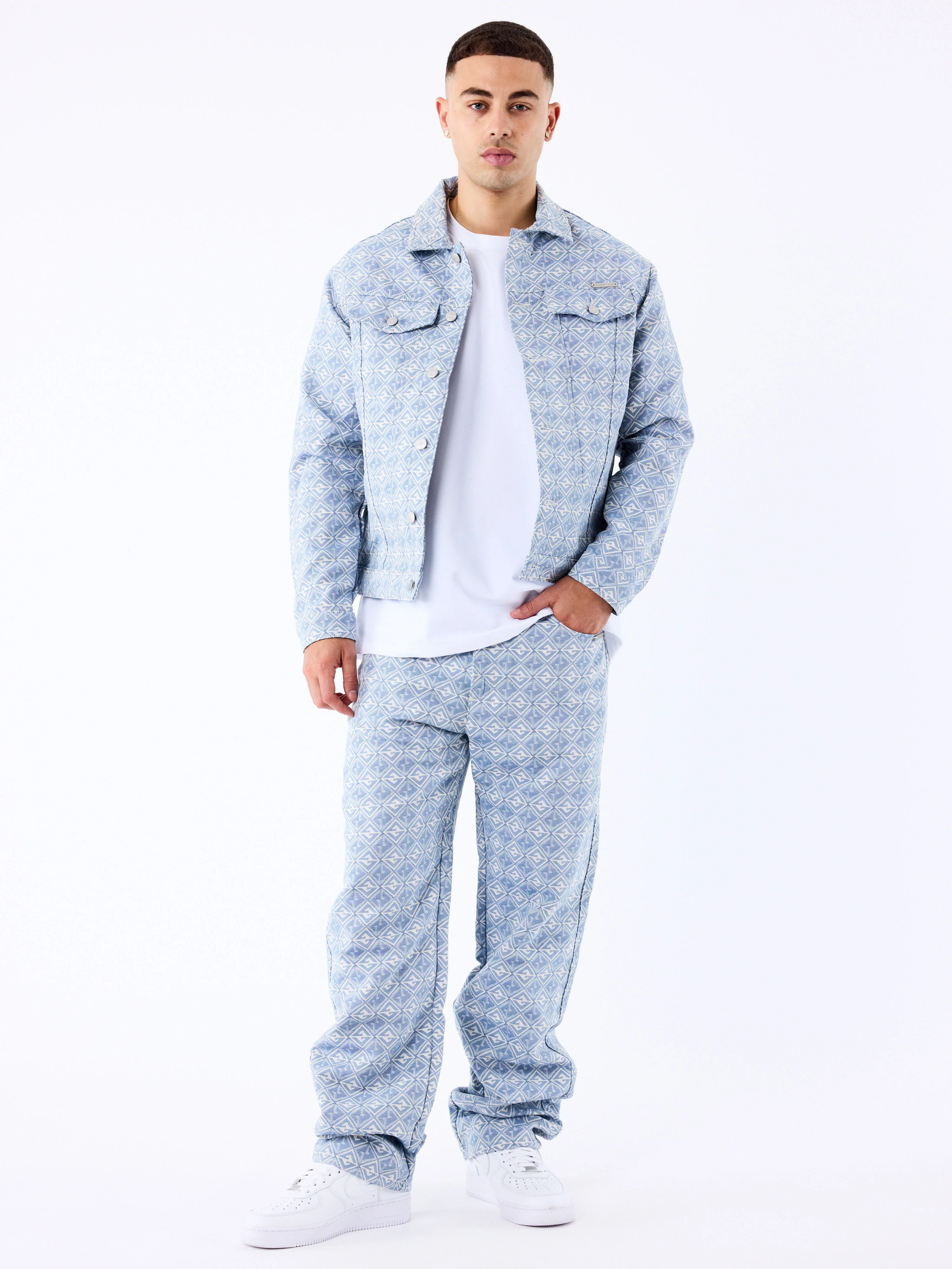 Pantalon en toile à motif géometrique - Image 4