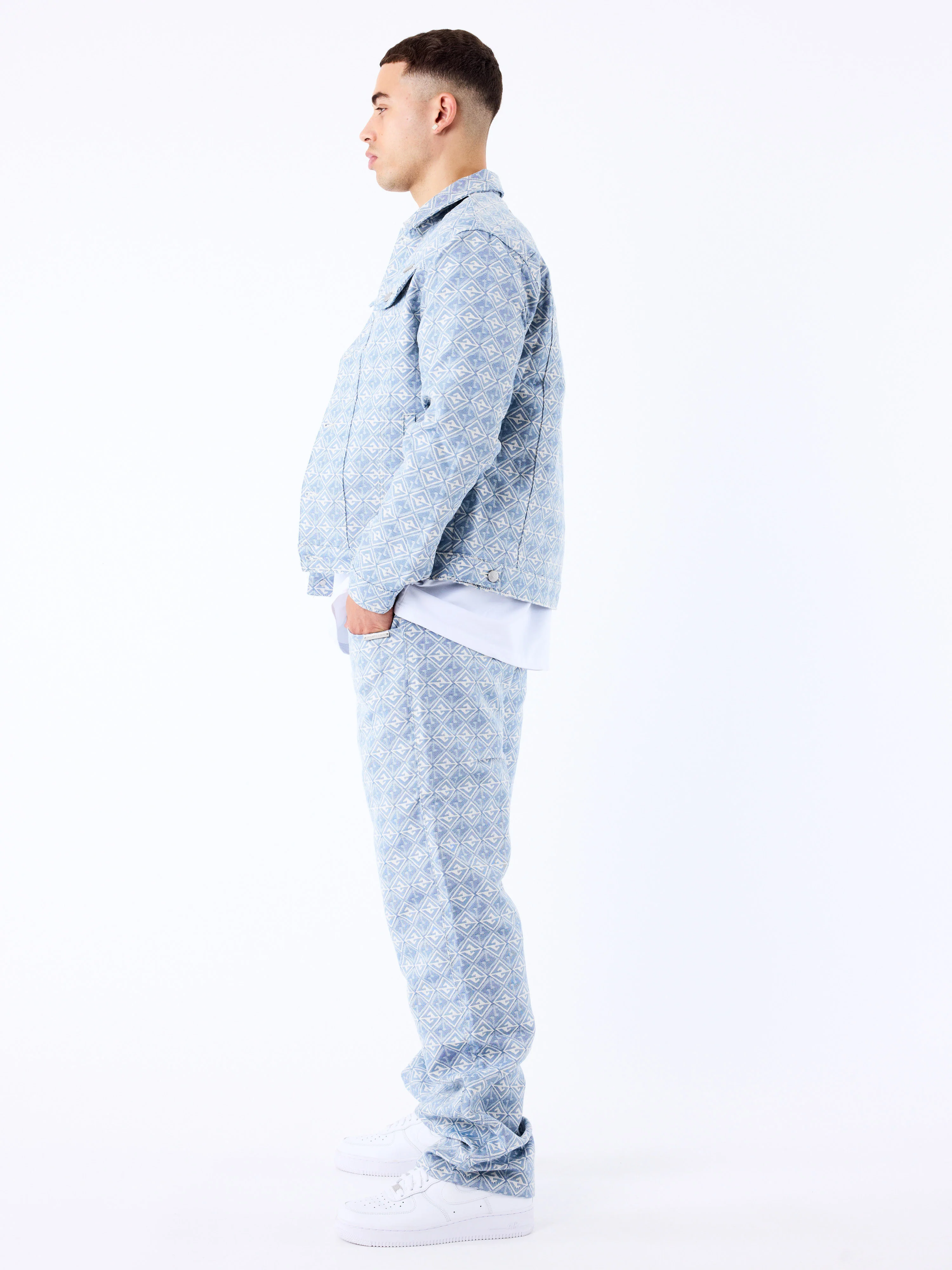 Pantalon en toile à motif géometrique - Image 5