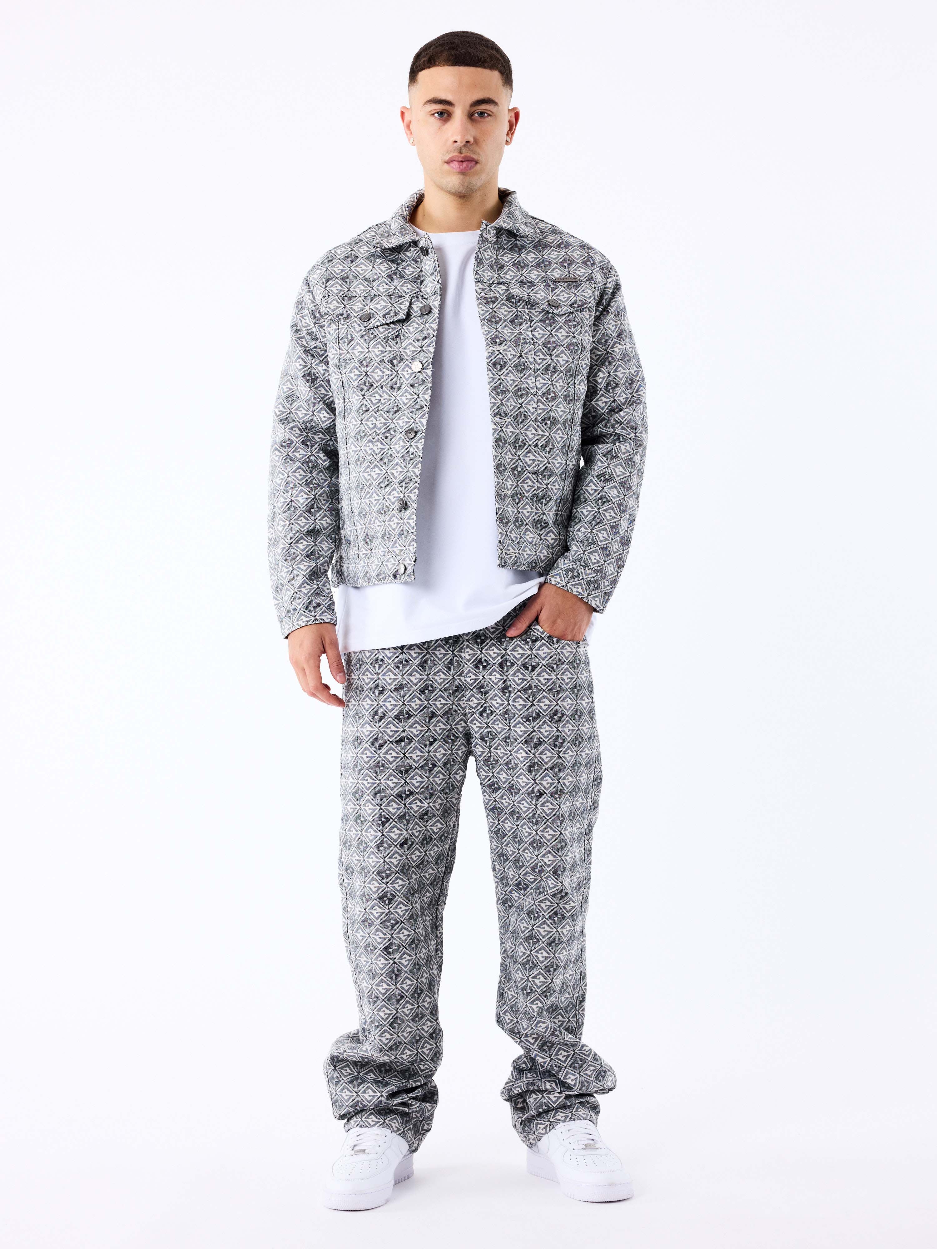 Pantalon en toile à motif géometrique - Image 3