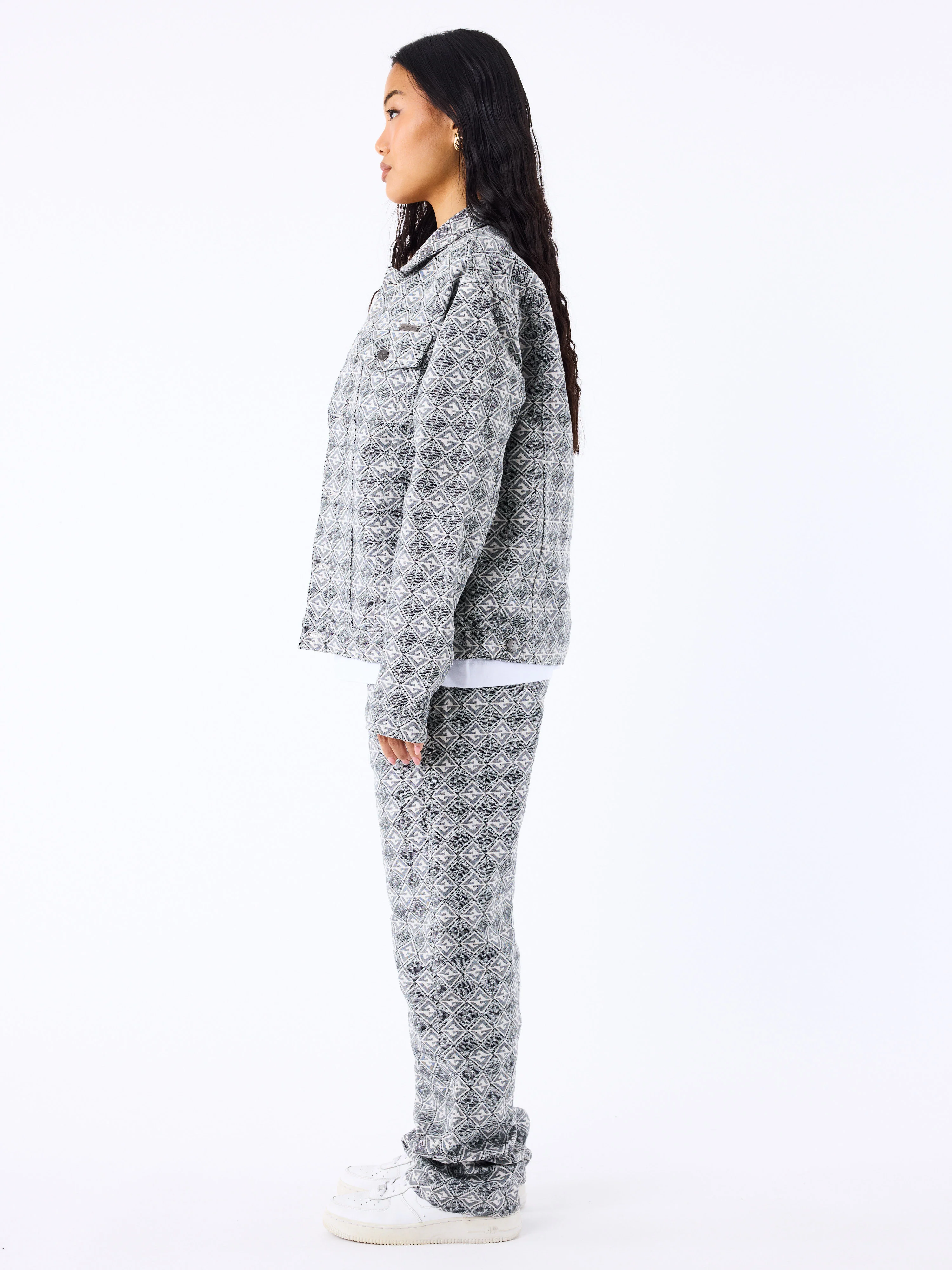 Pantalon en toile à motif géometrique - Image 5