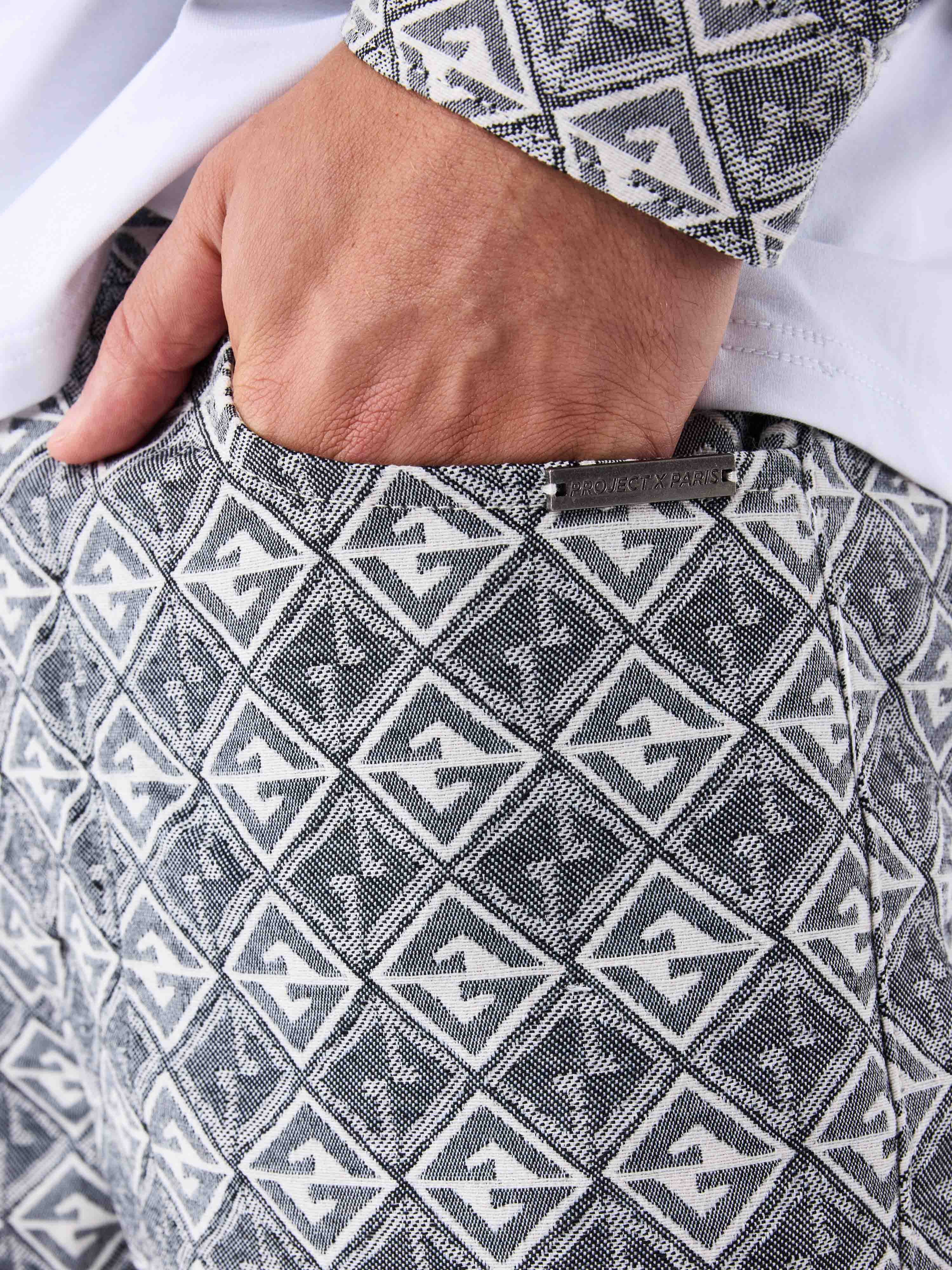Pantalon en toile à motif géometrique - Image 6