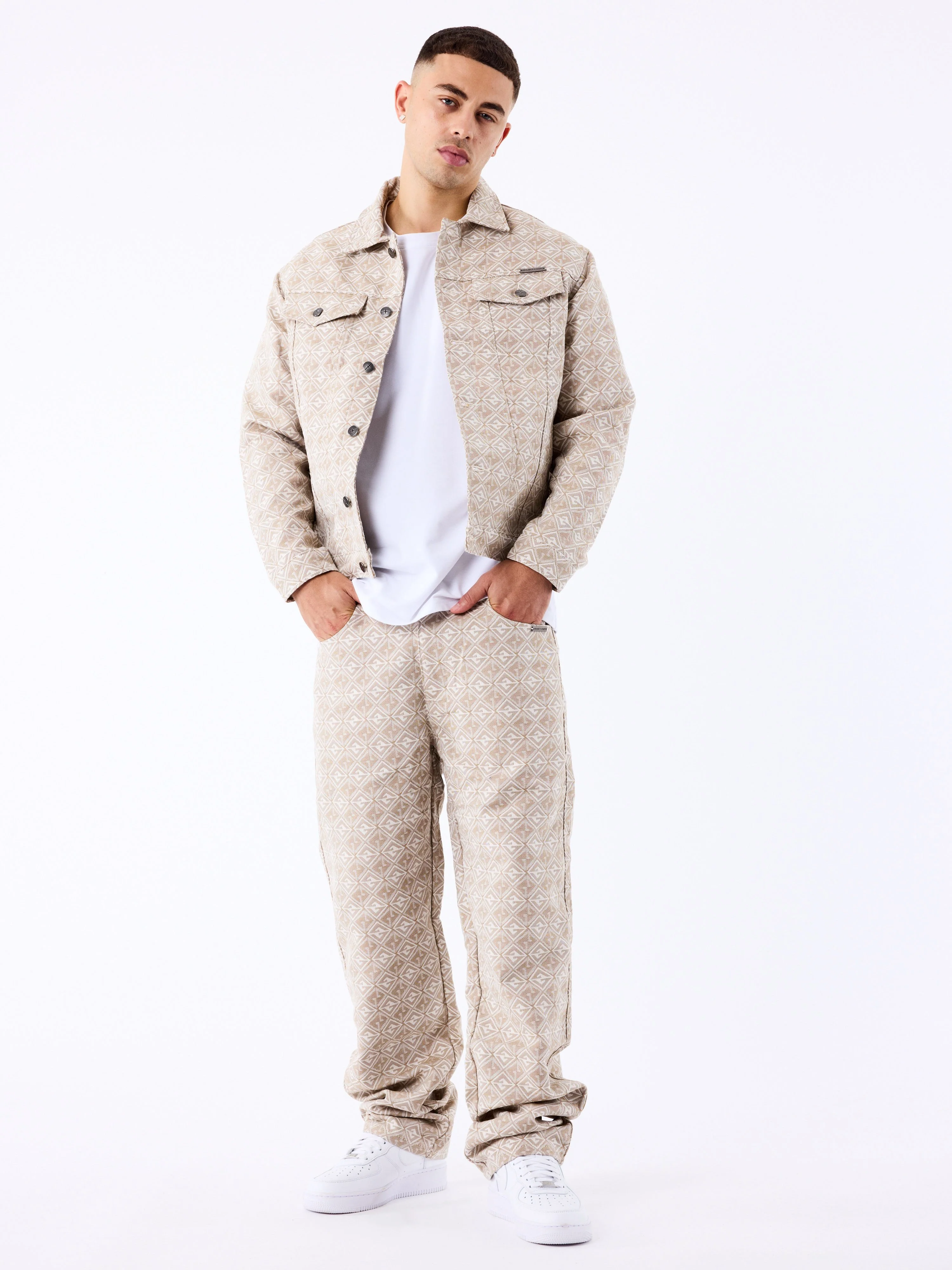 Pantalon en toile à motif géometrique - Image 4