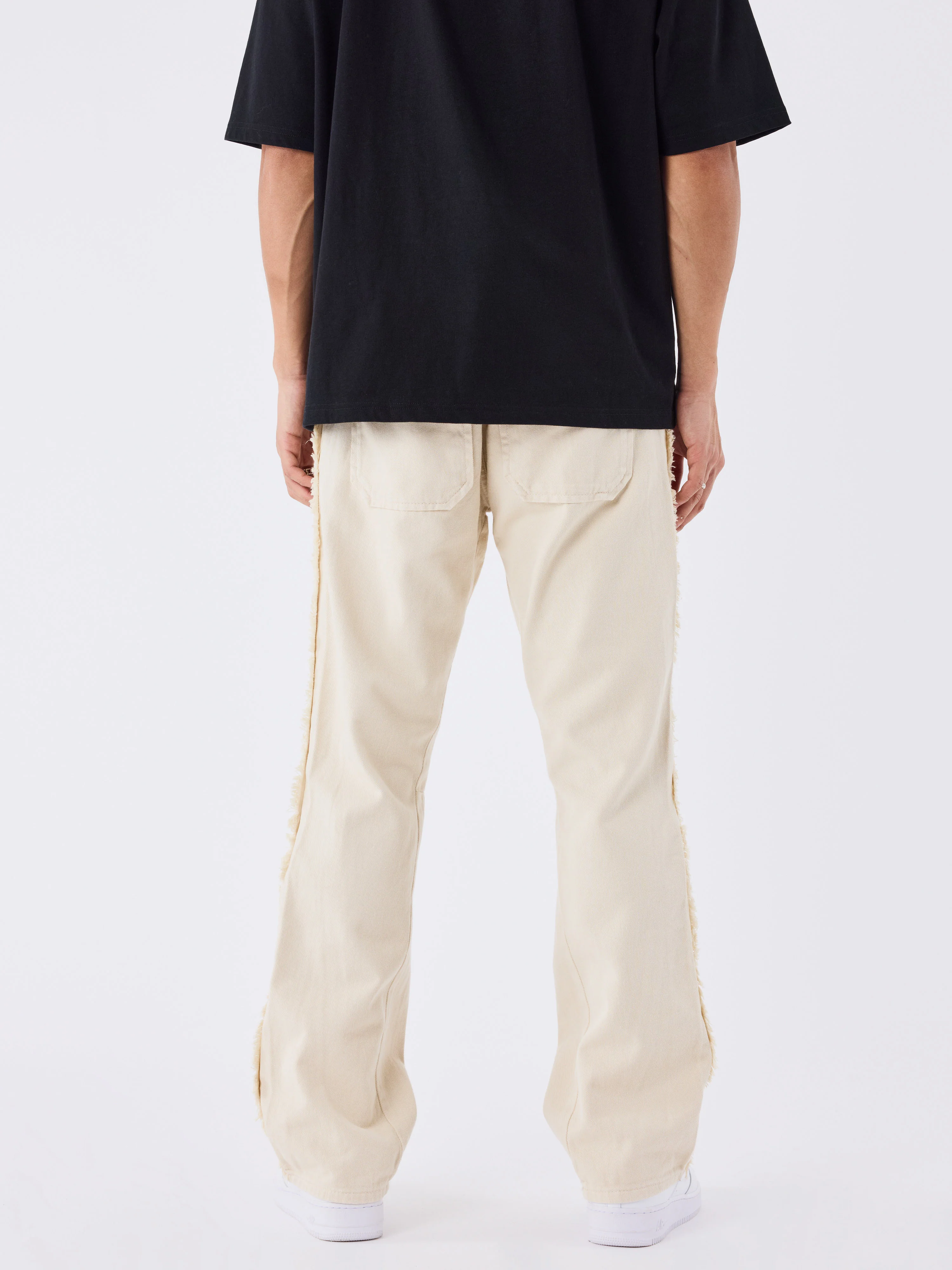 Pantalon évasé a détails frange - Image 3