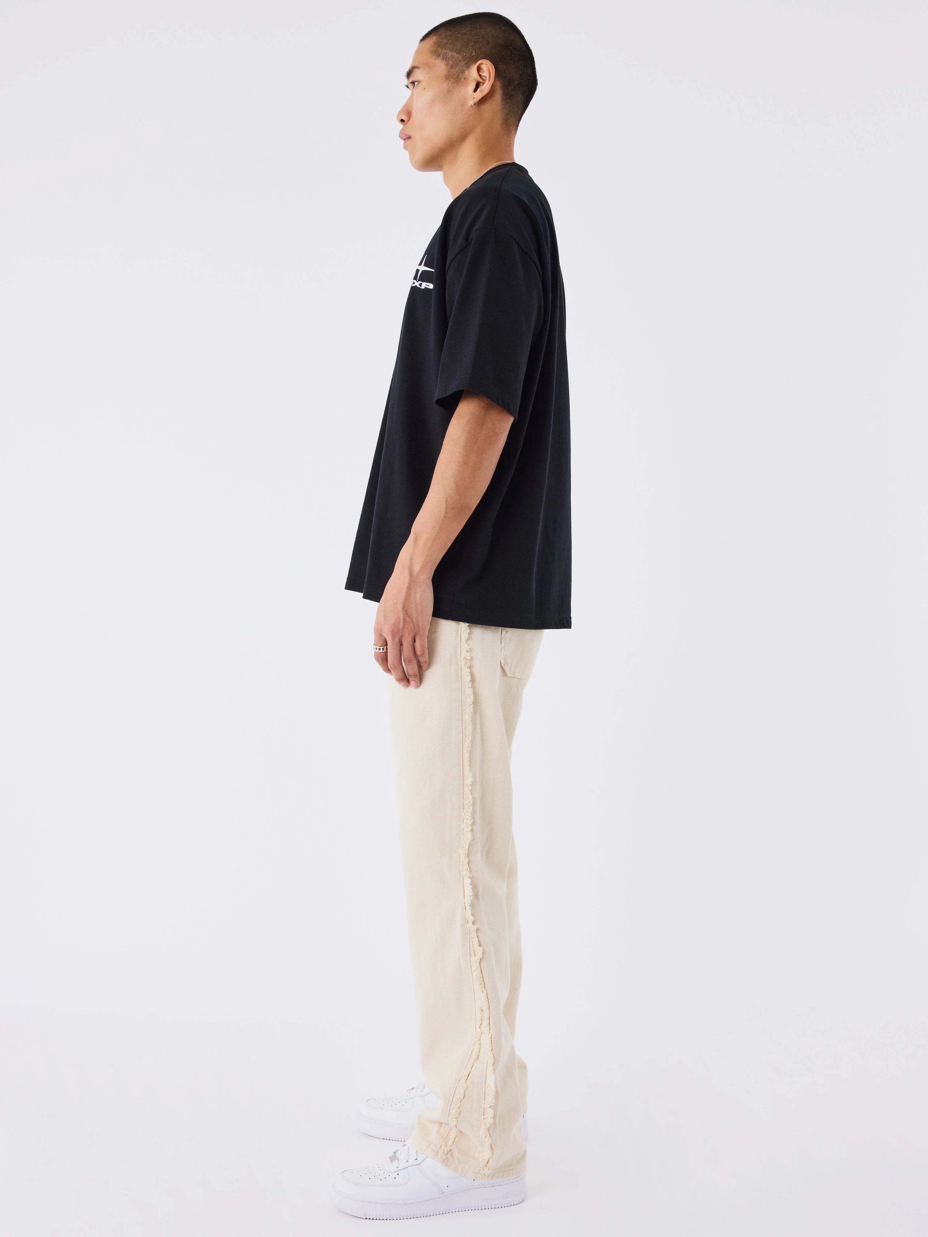 Pantalon évasé a détails frange - Image 4