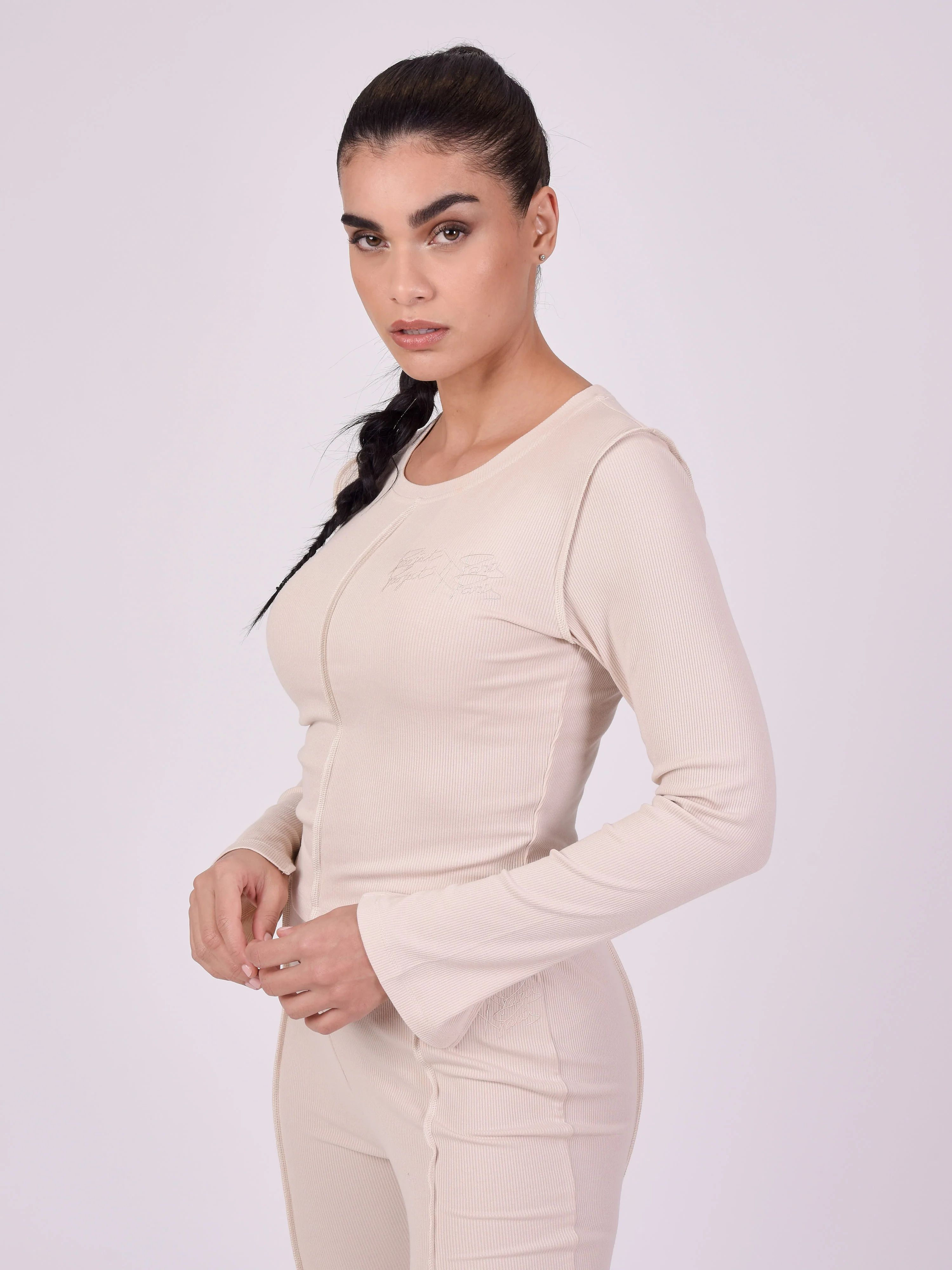 Pull manches longues coutures apparentes - Image 4