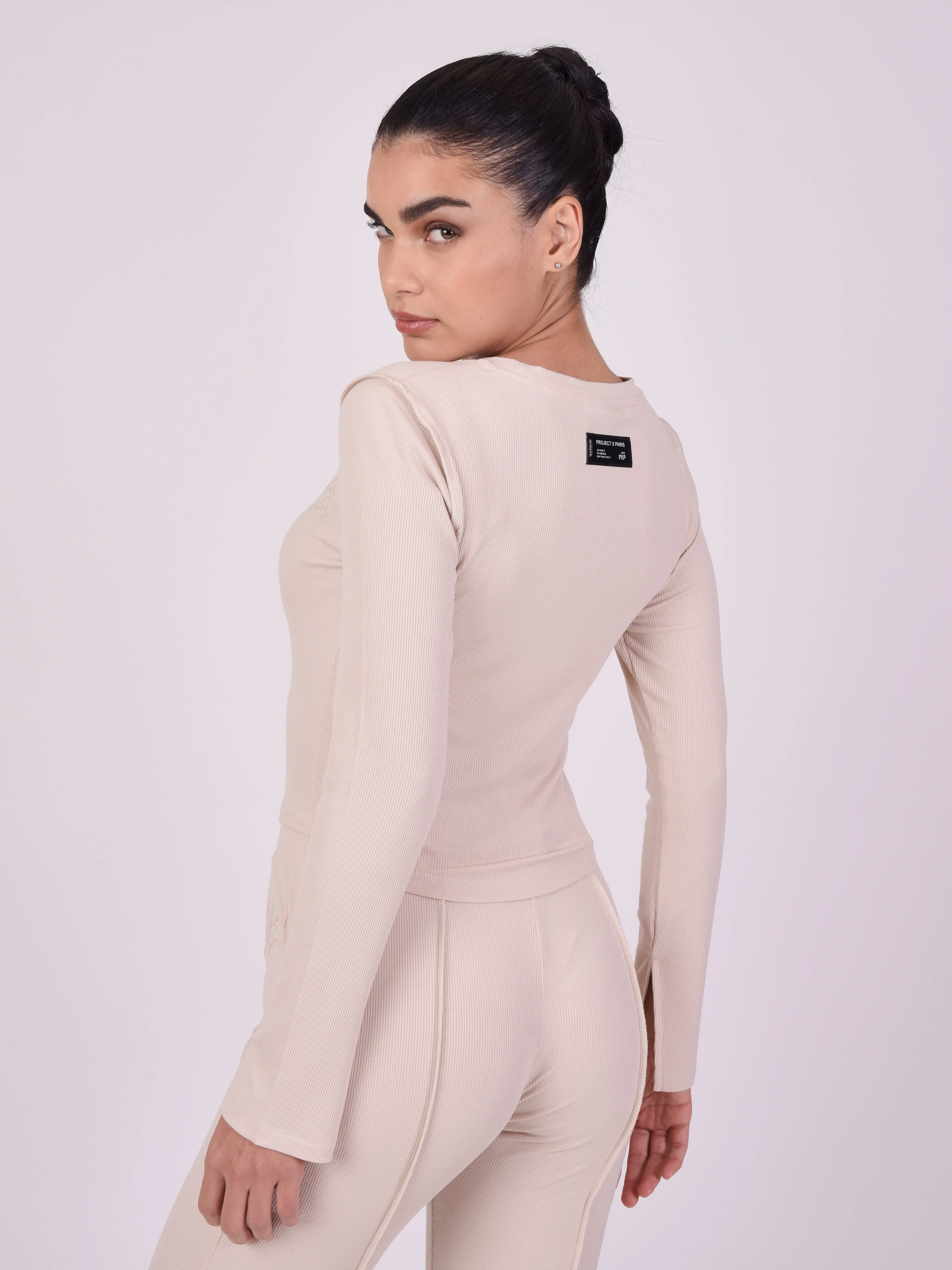 Pull manches longues coutures apparentes - Image 5