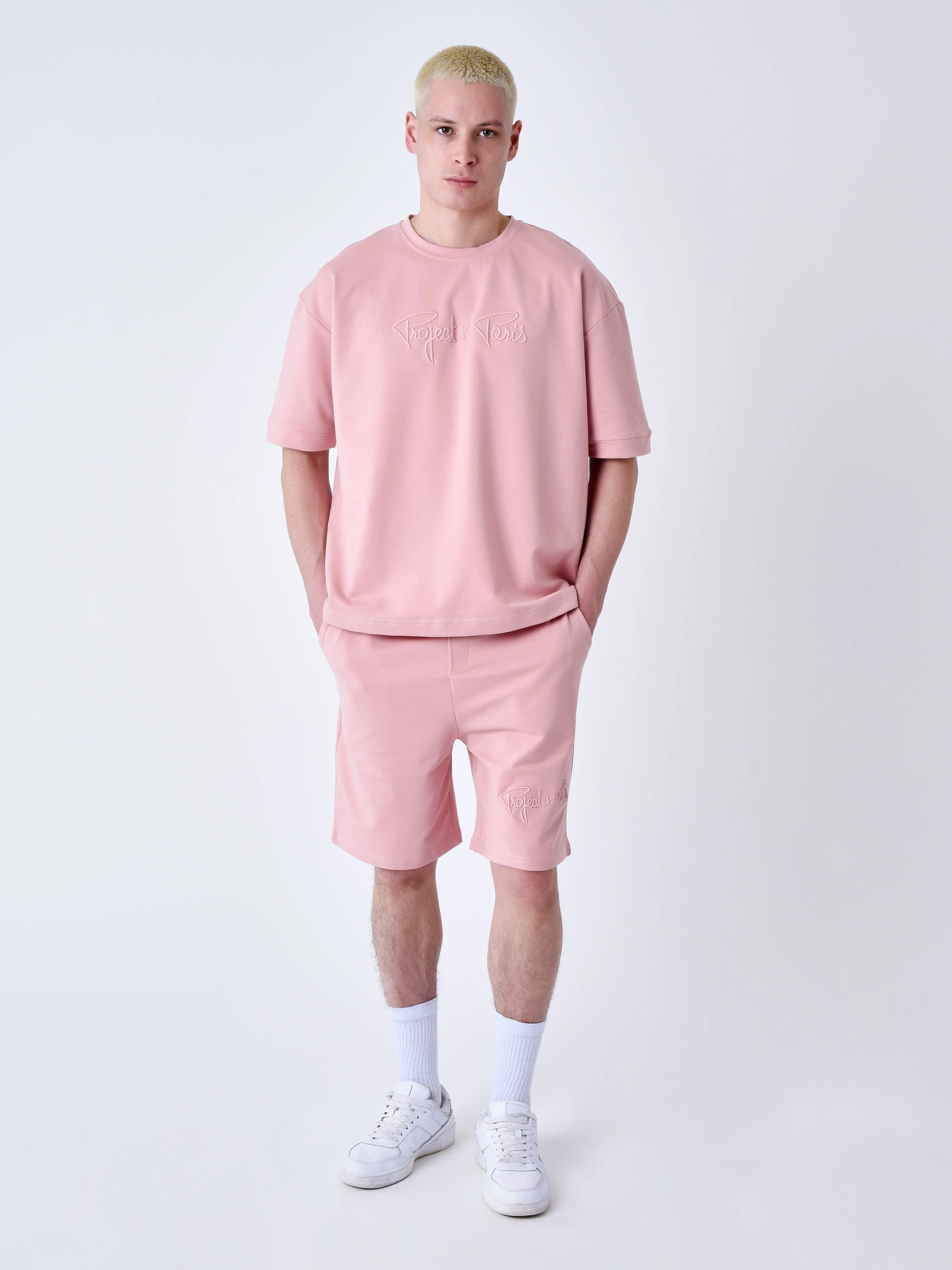 Short classique brodé Signature