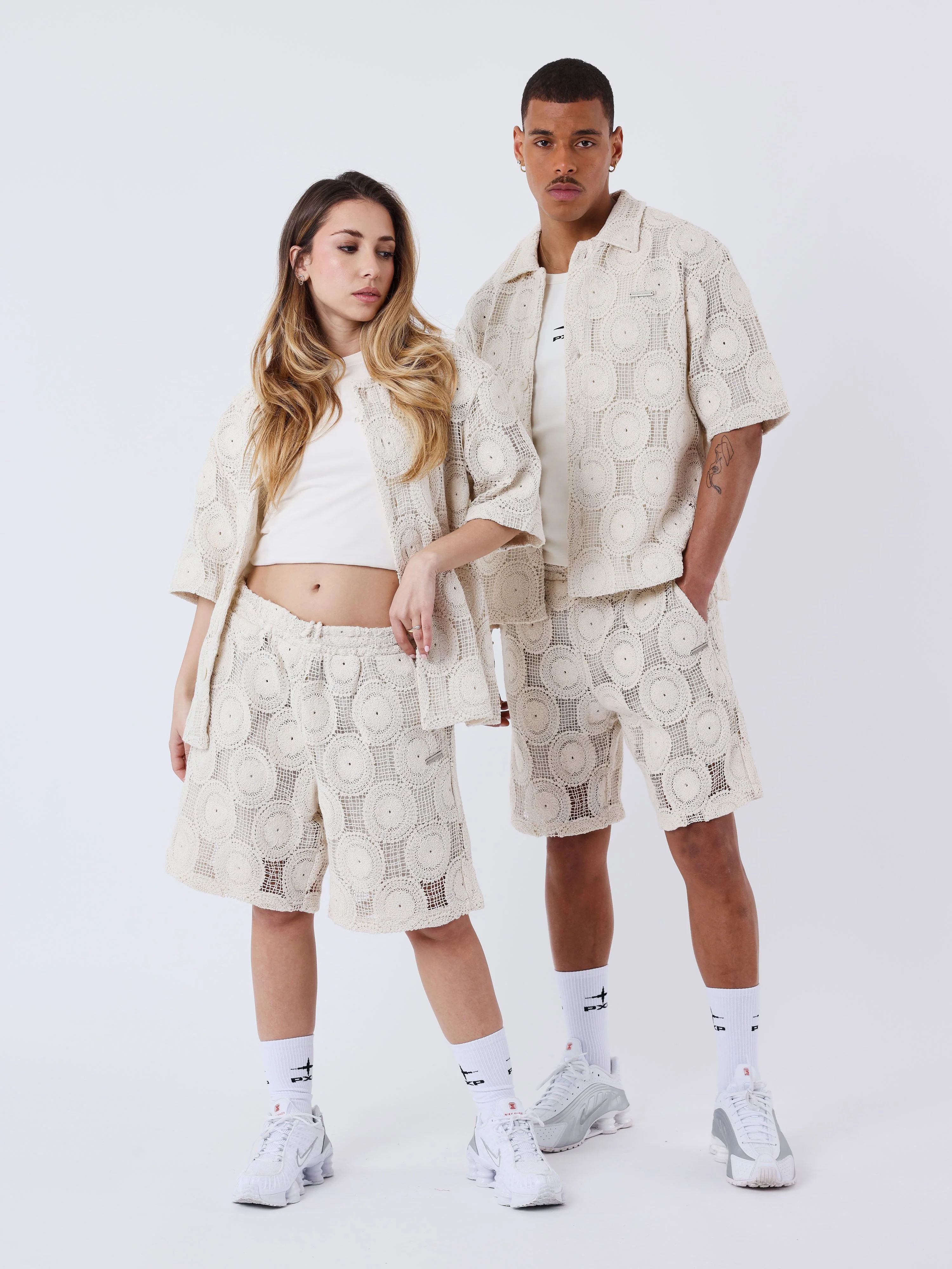 Short Kalash x PXP Ă patchwork de broderie