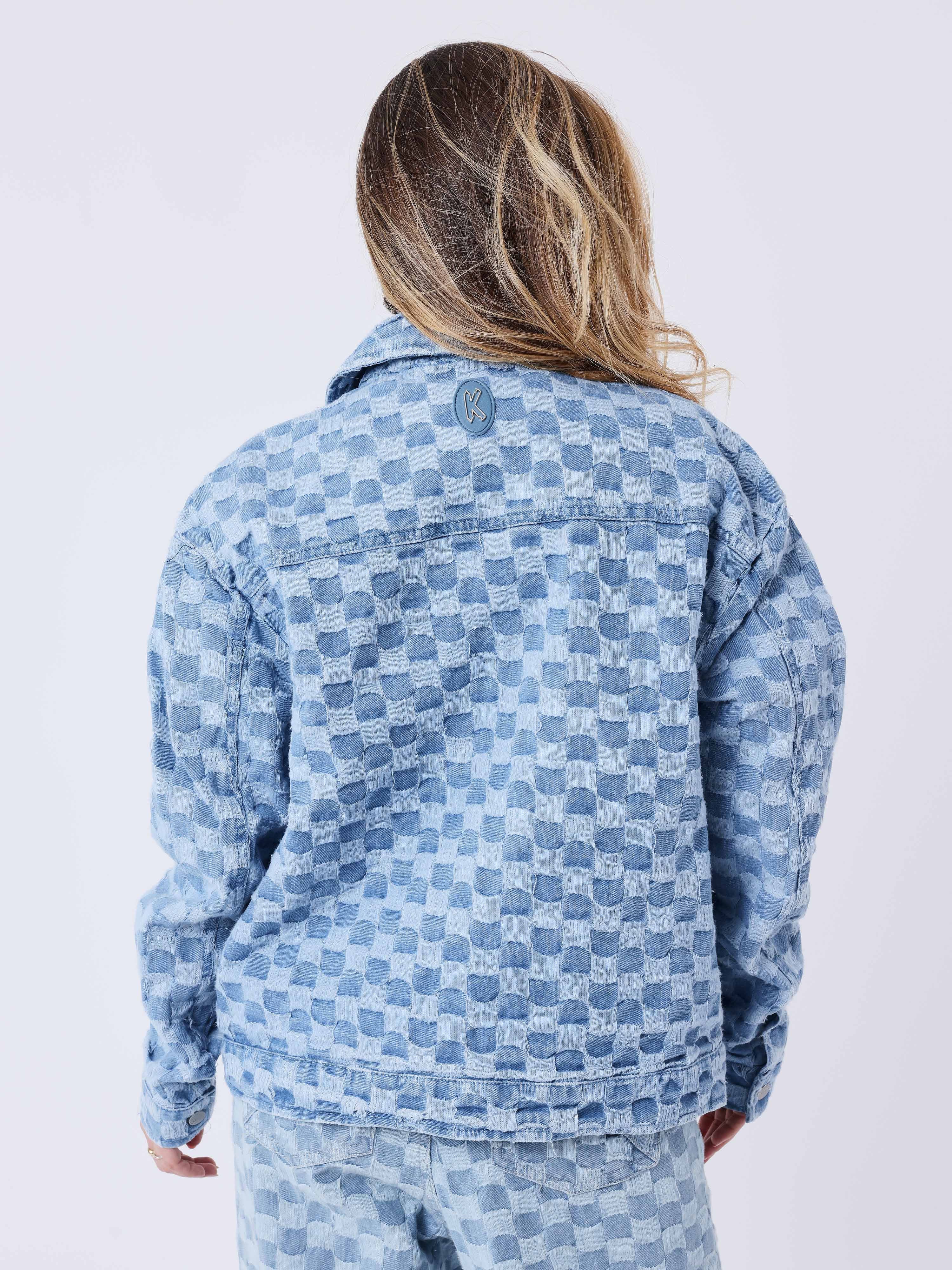 Surchemise Kalash x PXP en denim a motif damier - Image 3