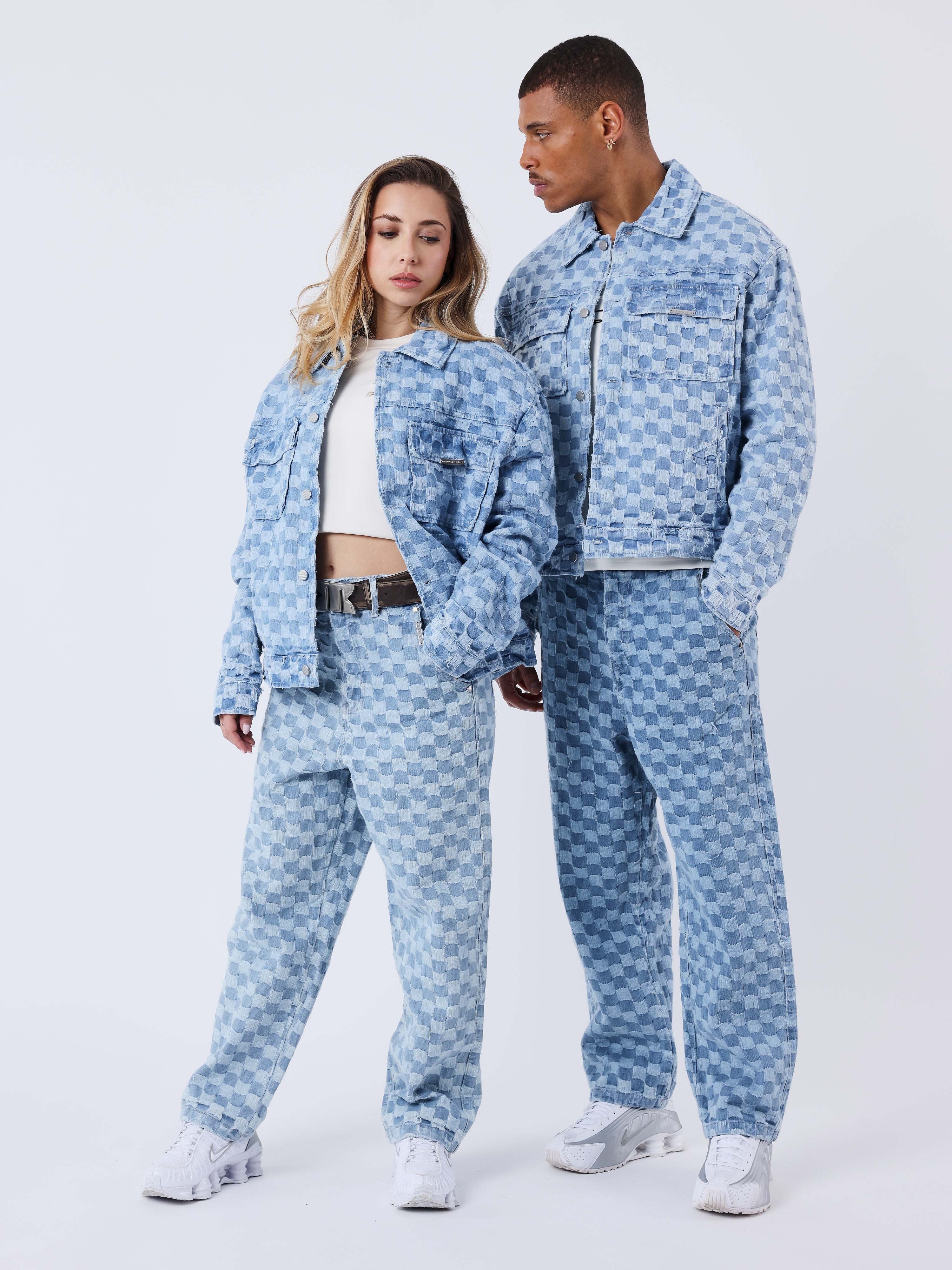 Surchemise Kalash x PXP en denim a motif damier - Image 8