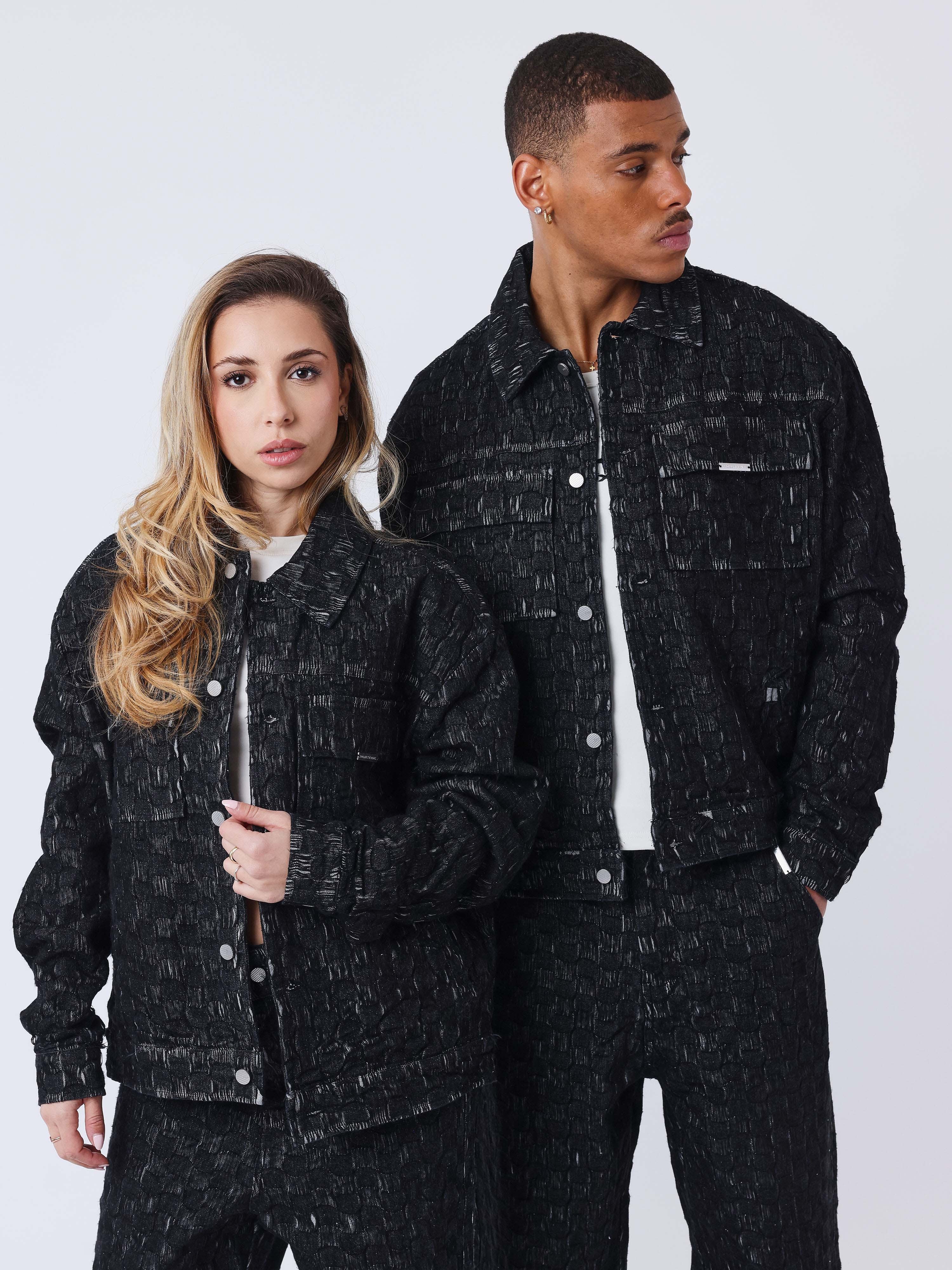 Surchemise Kalash x PXP en denim a motif damier