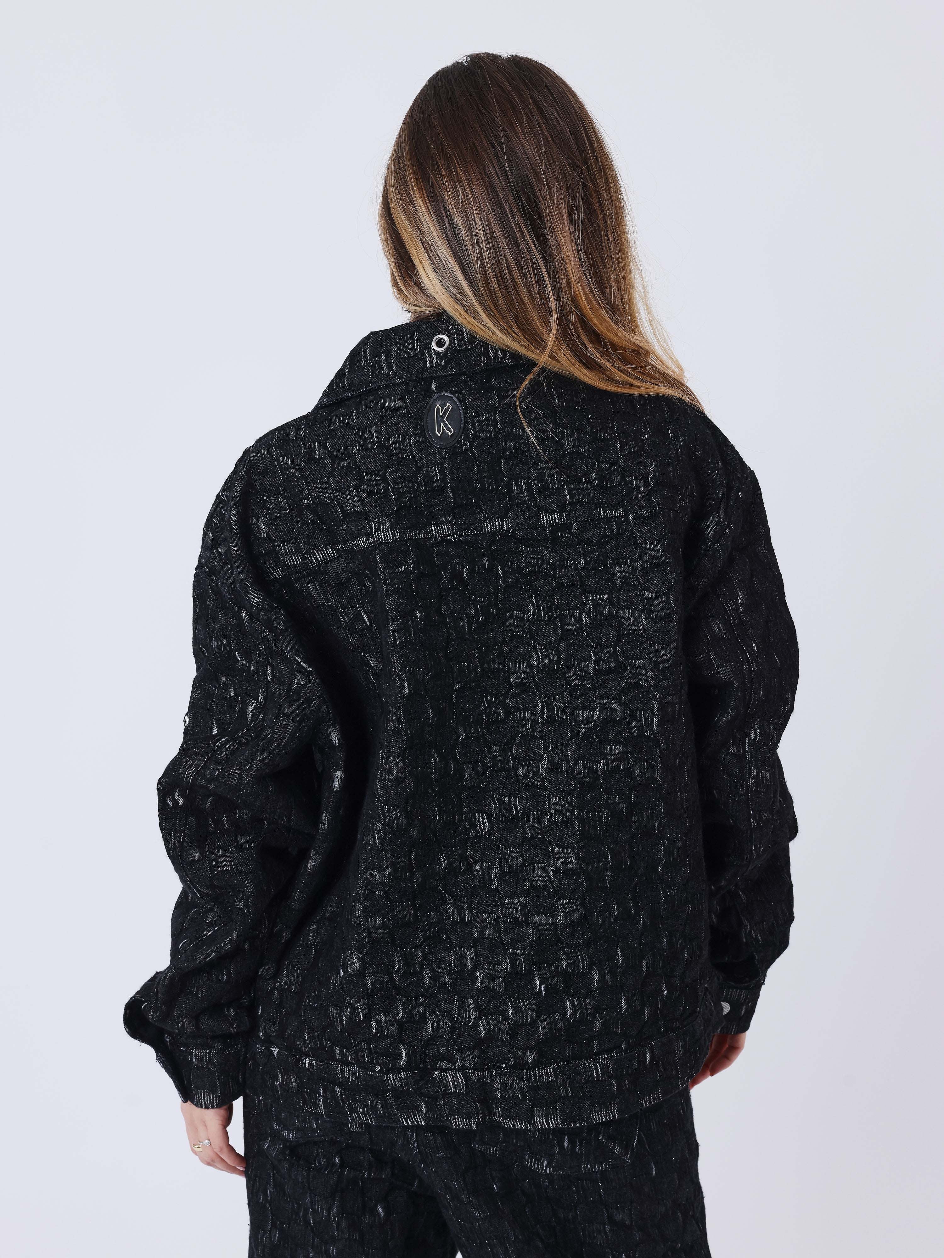 Surchemise Kalash x PXP en denim a motif damier - Image 3