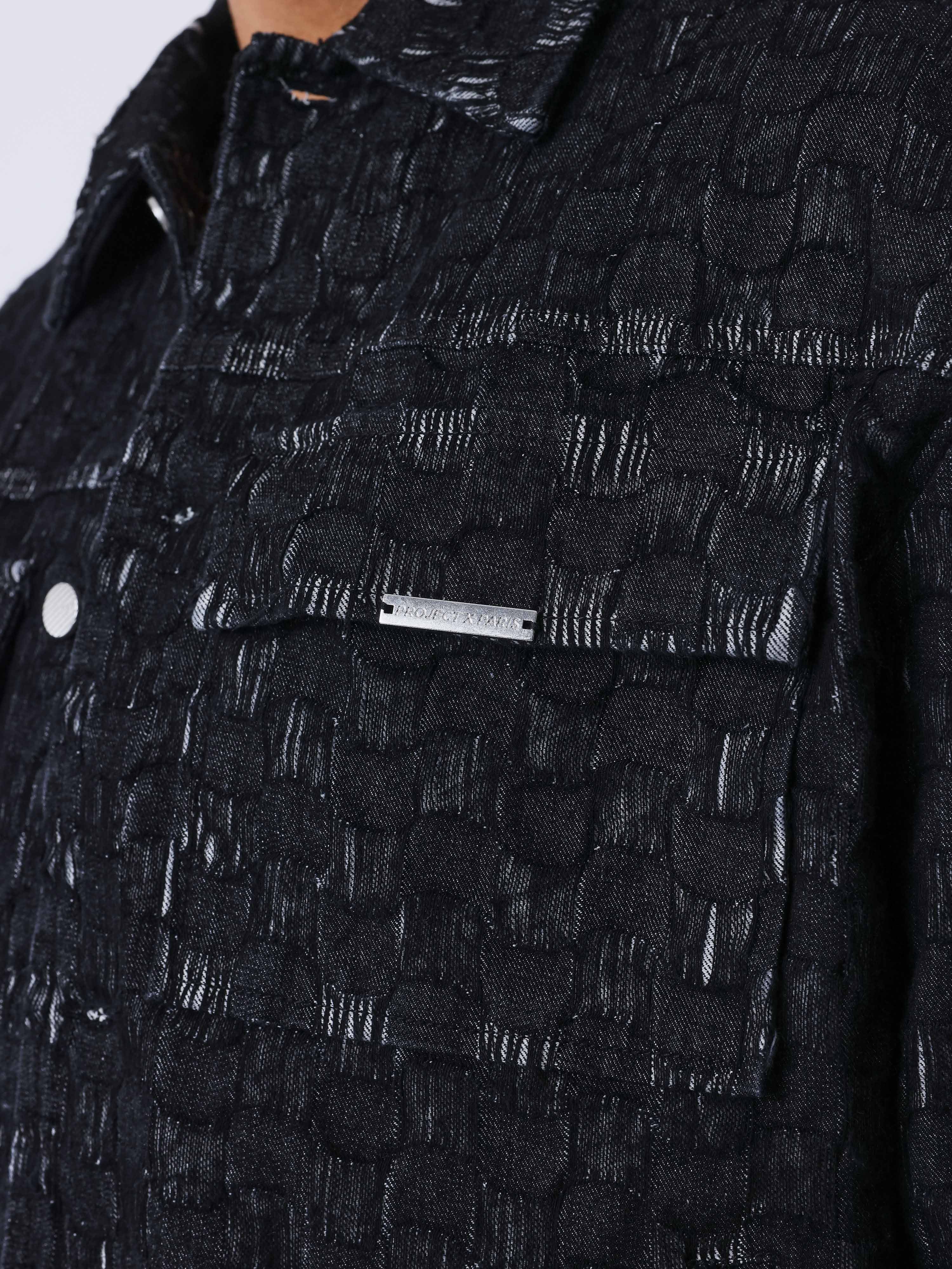 Surchemise Kalash x PXP en denim a motif damier - Image 5