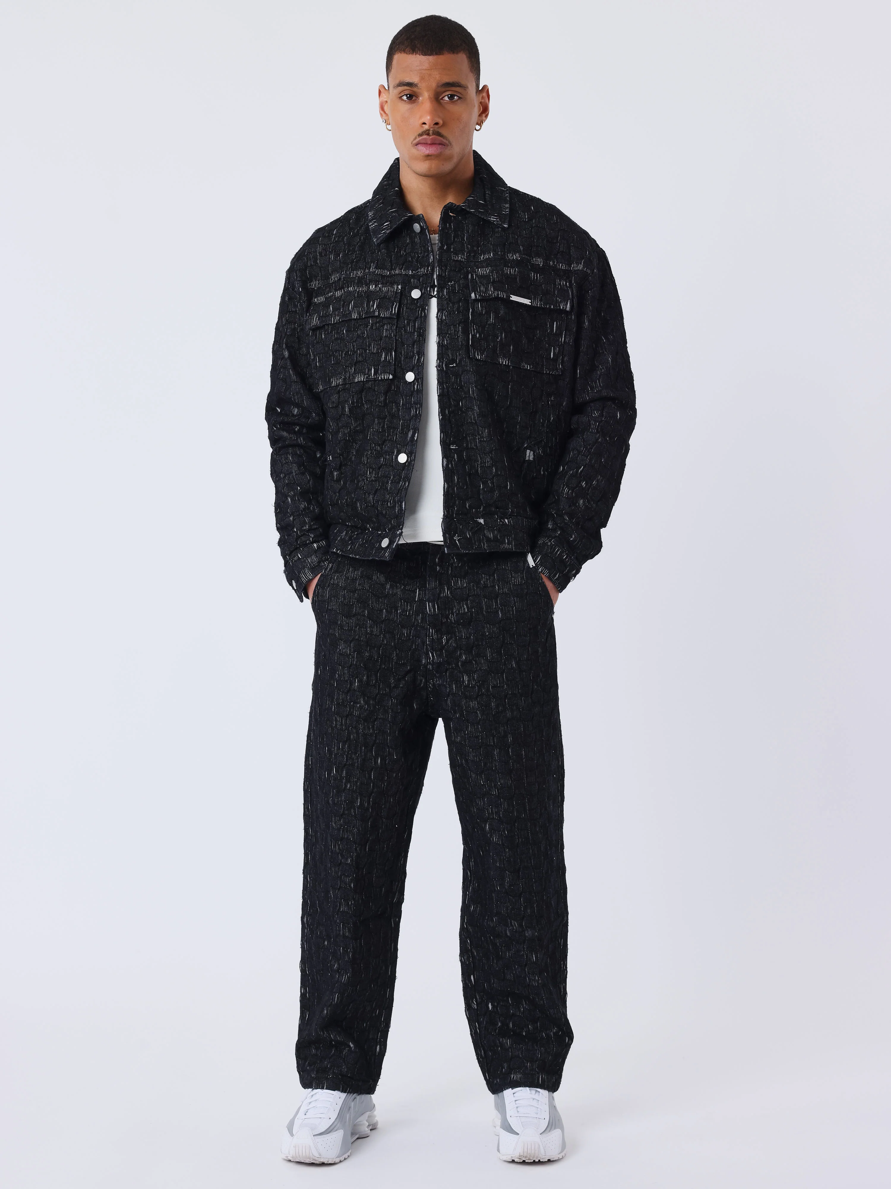 Surchemise Kalash x PXP en denim a motif damier - Image 7