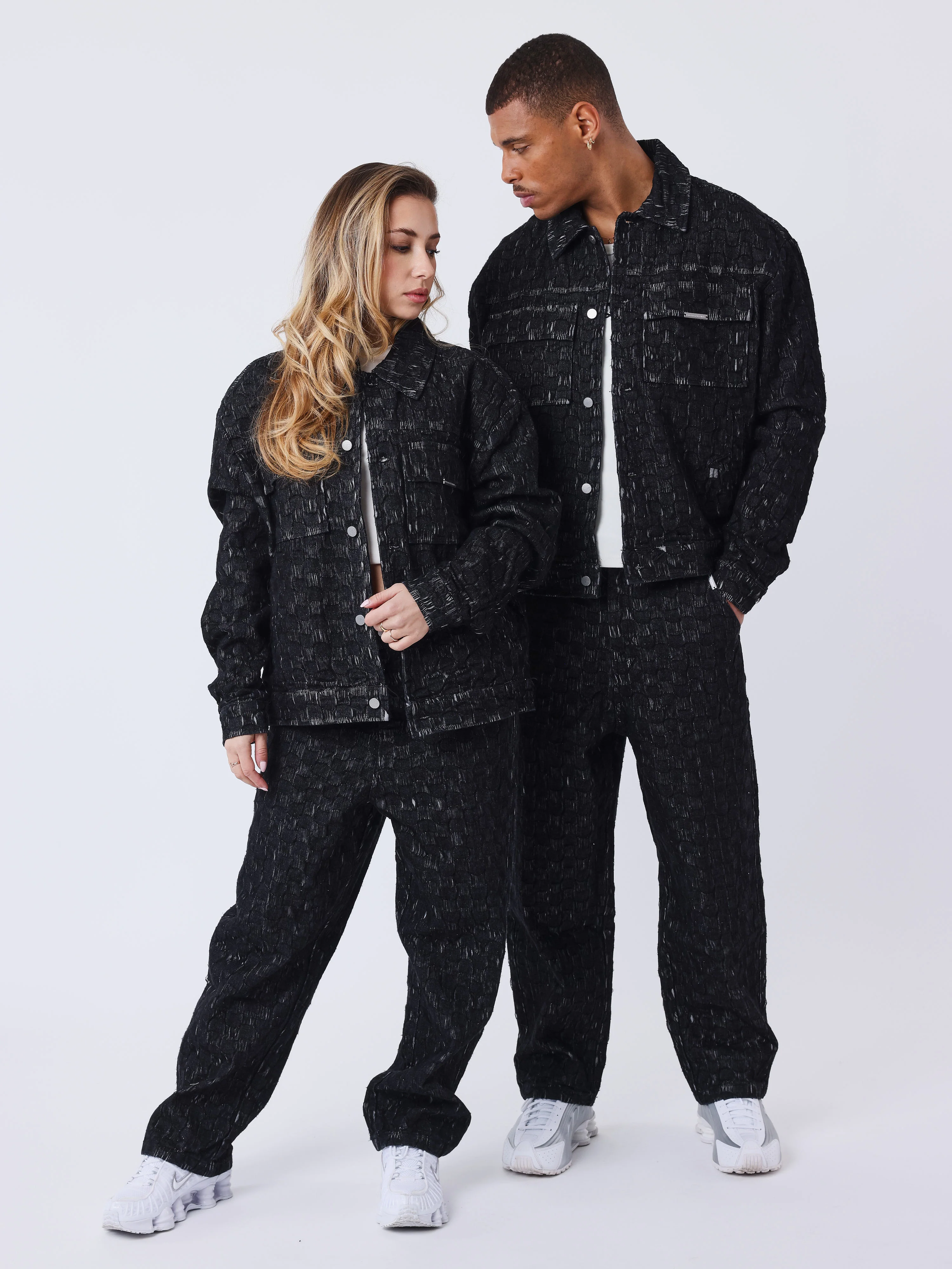Surchemise Kalash x PXP en denim a motif damier - Image 8